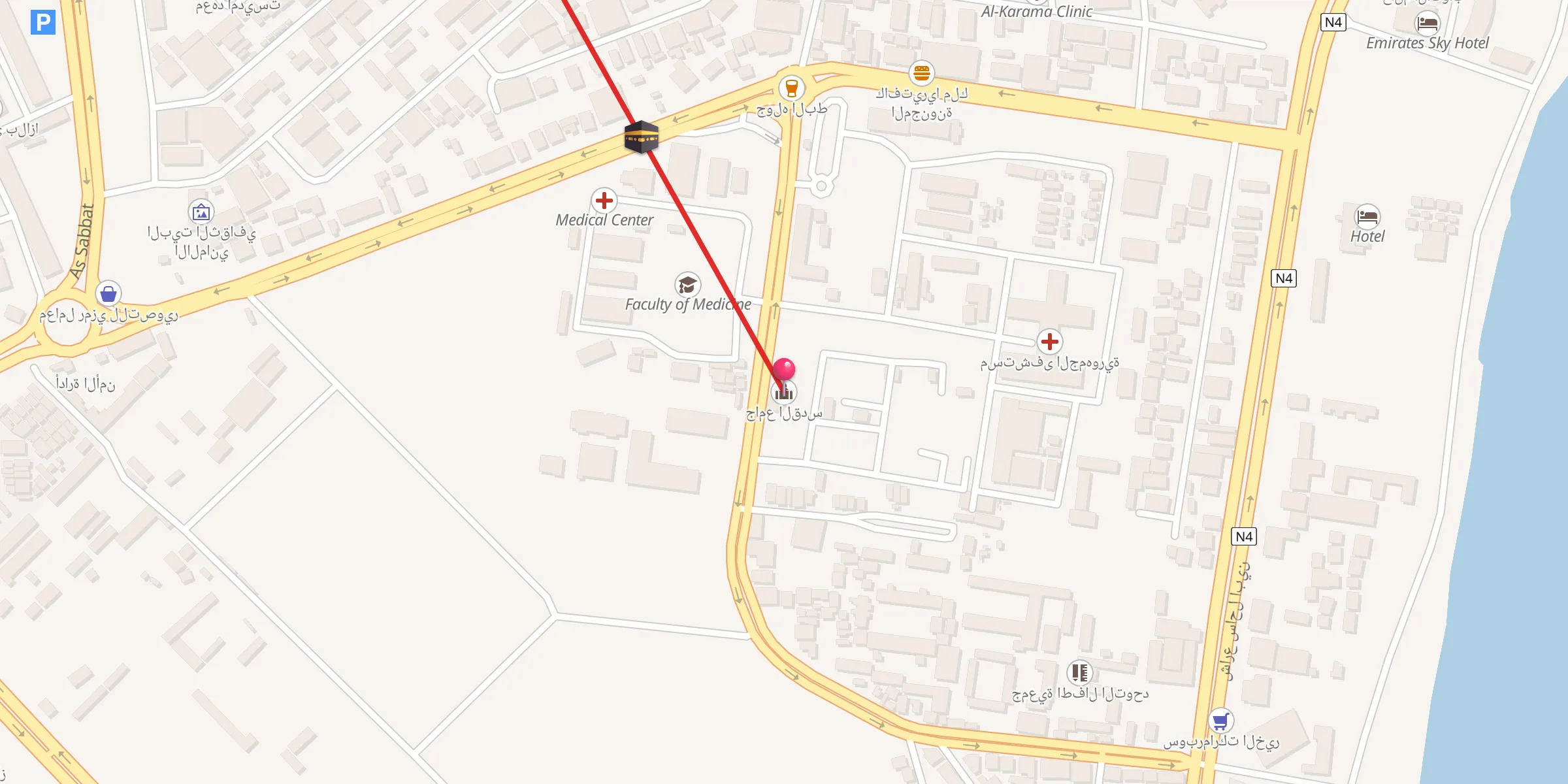 Carte de localisation : جامع القدس