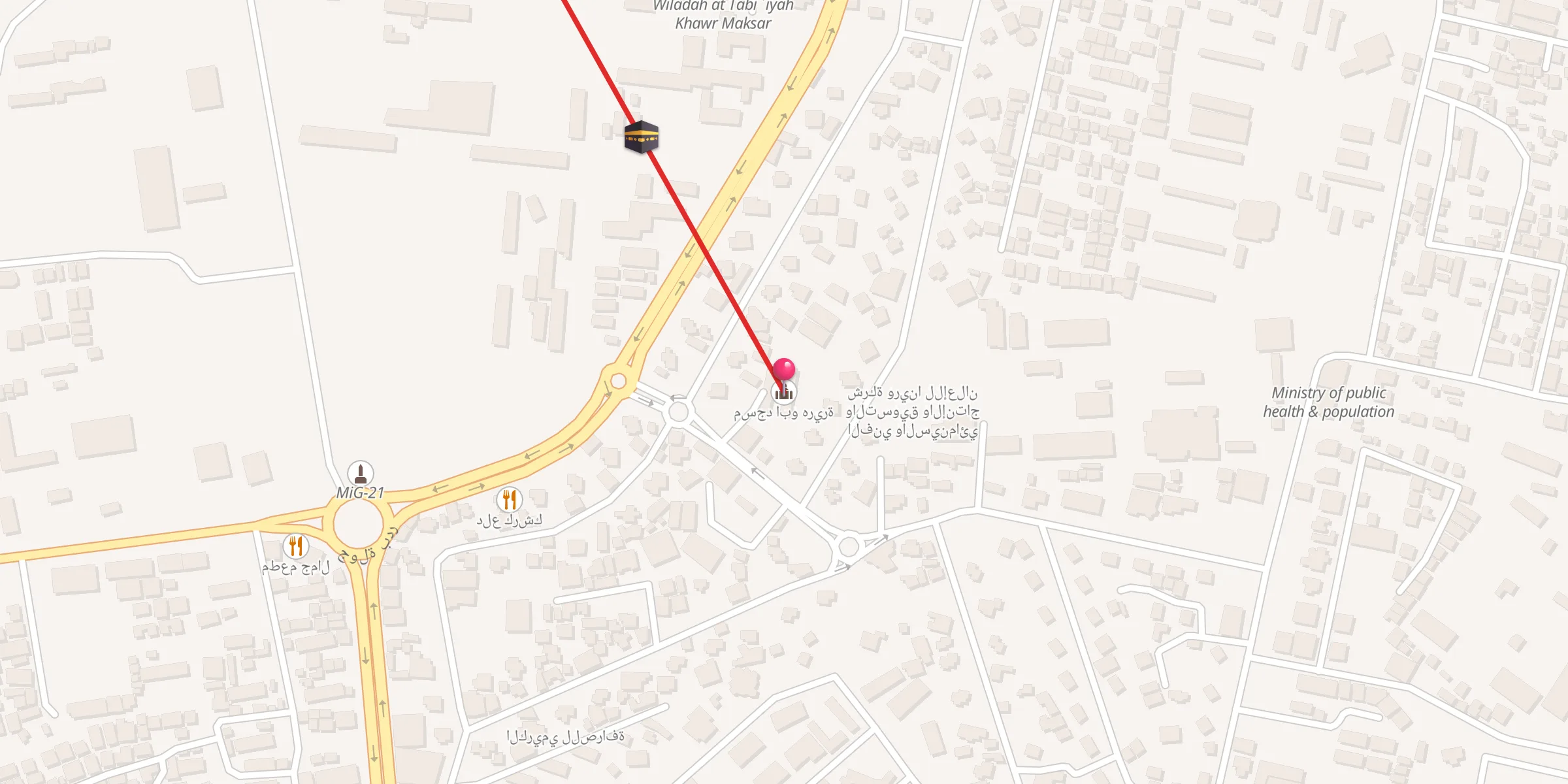 Carte de localisation : مسجد ابو هريرة
