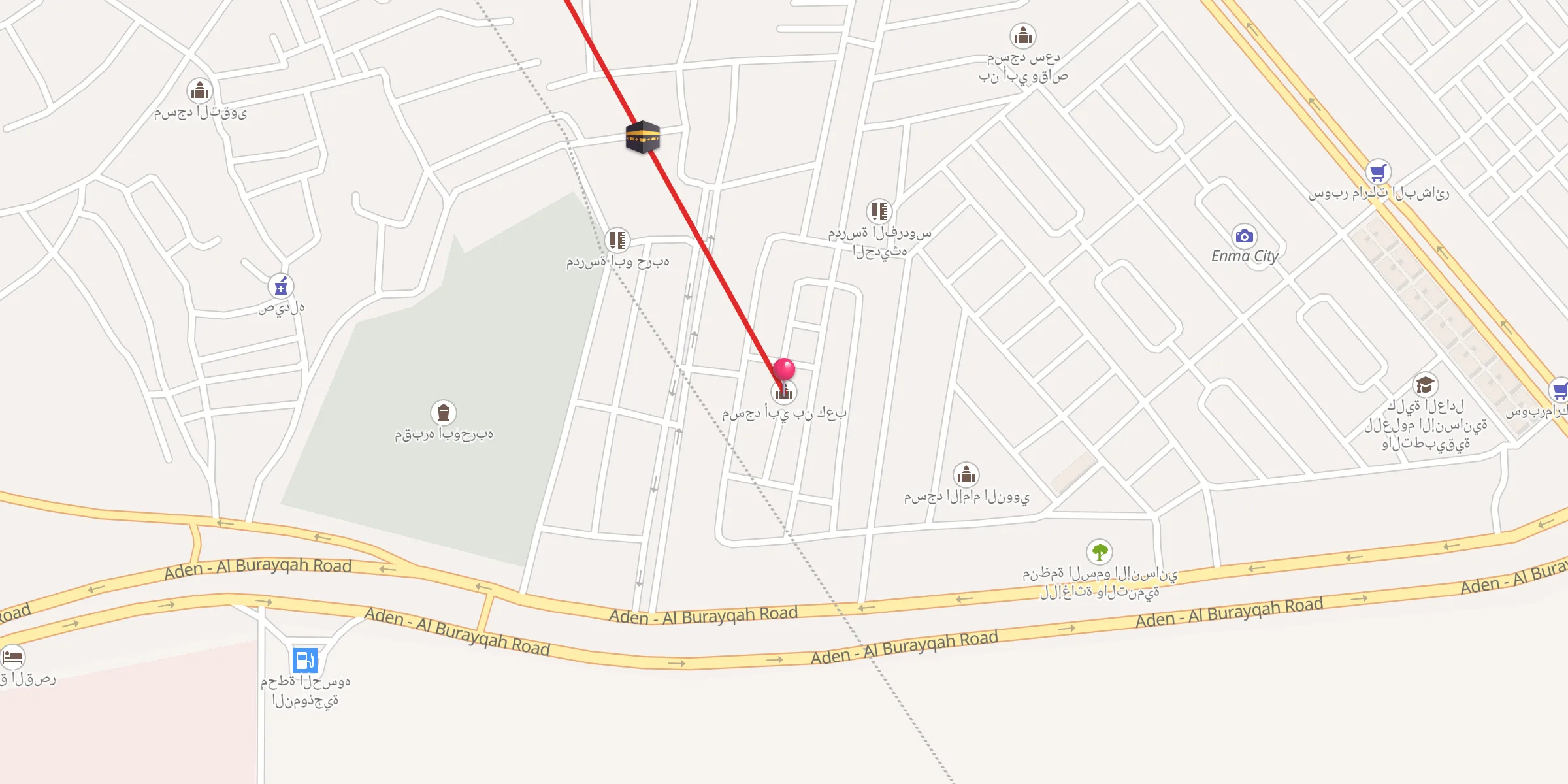 Carte de localisation : مسجد أبي بن كعب