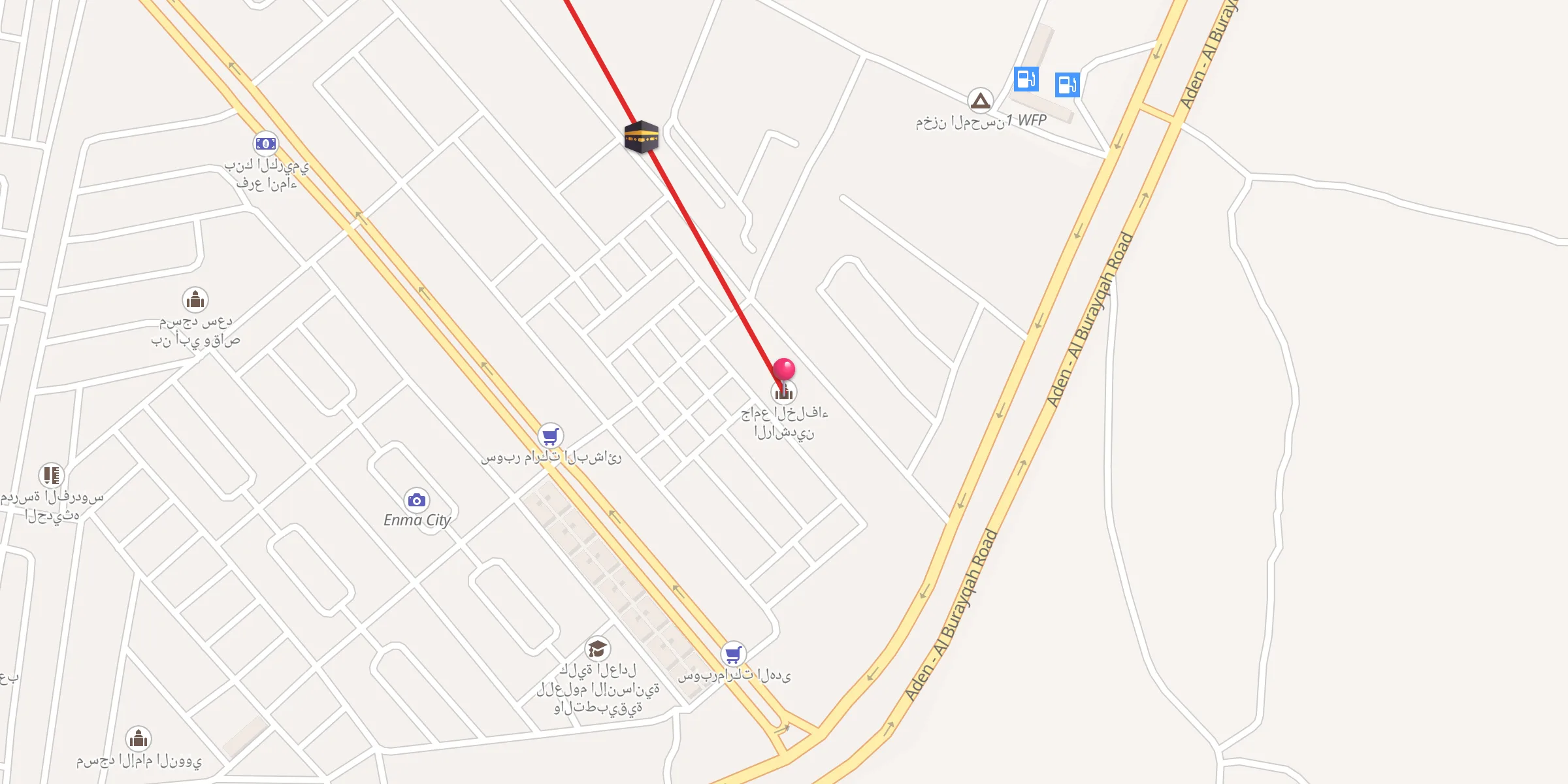 Carte de localisation : جامع الخلفاء الراشدين