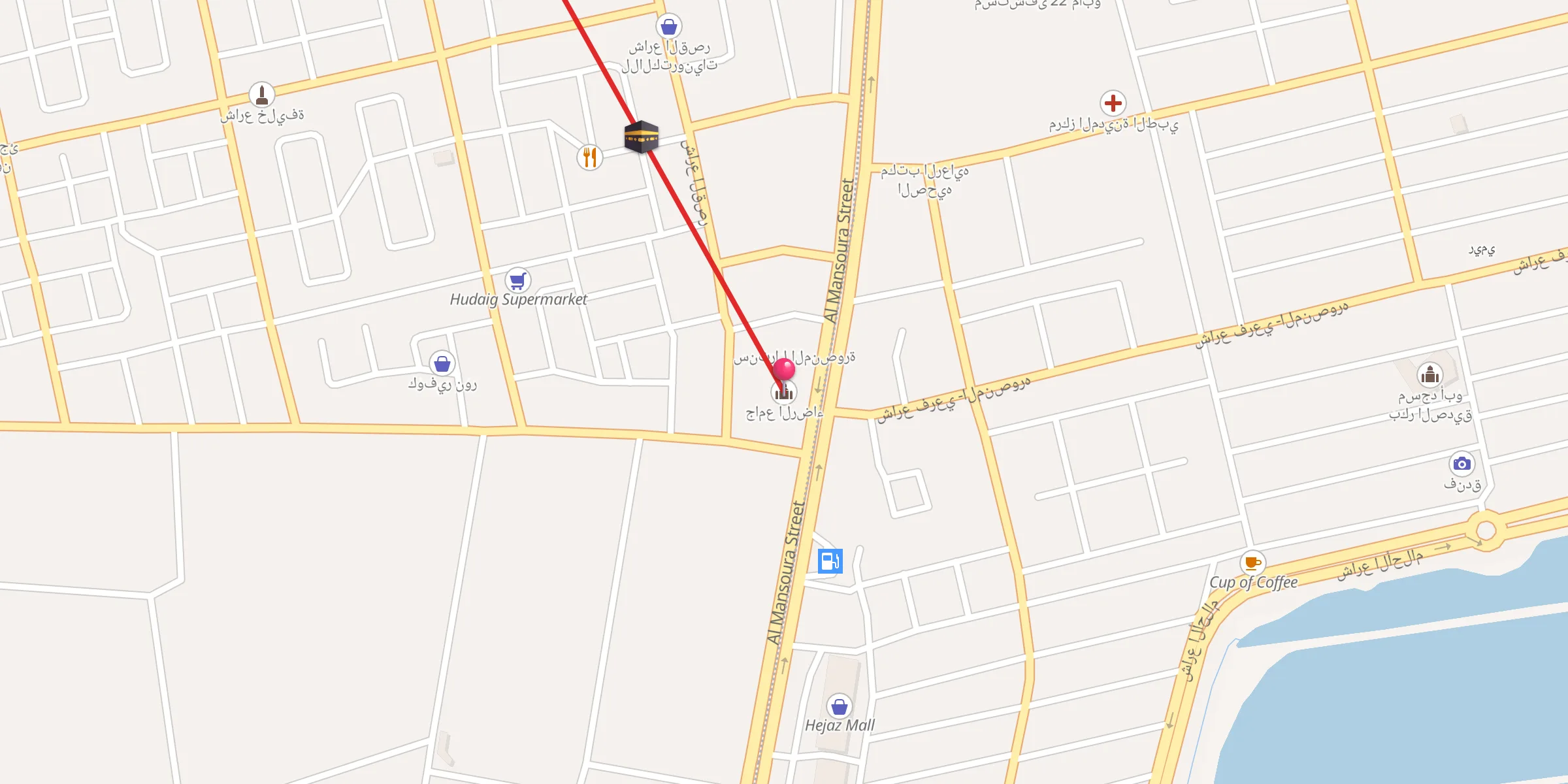 Carte de localisation : جامع الرضاء