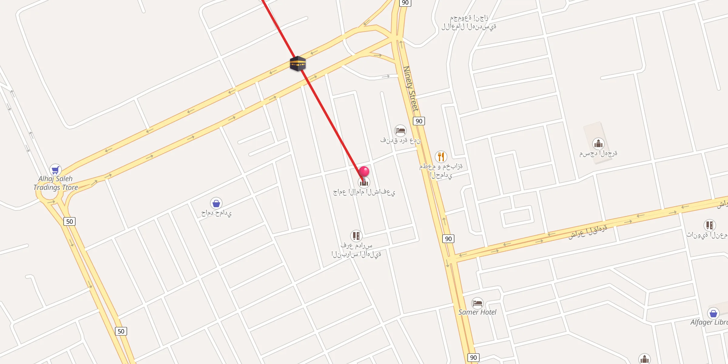 Carte de localisation : جامع الإمام الشافعي