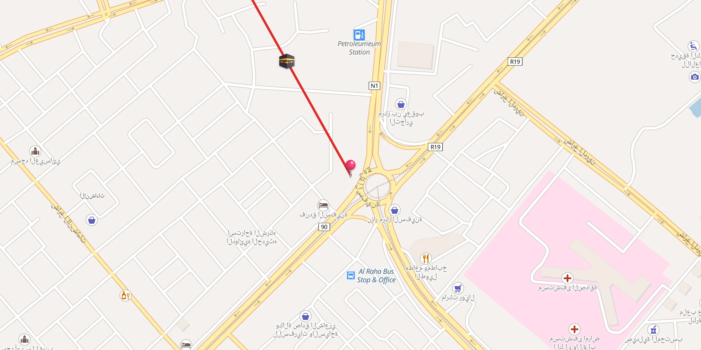 Carte de localisation : المهاجرين