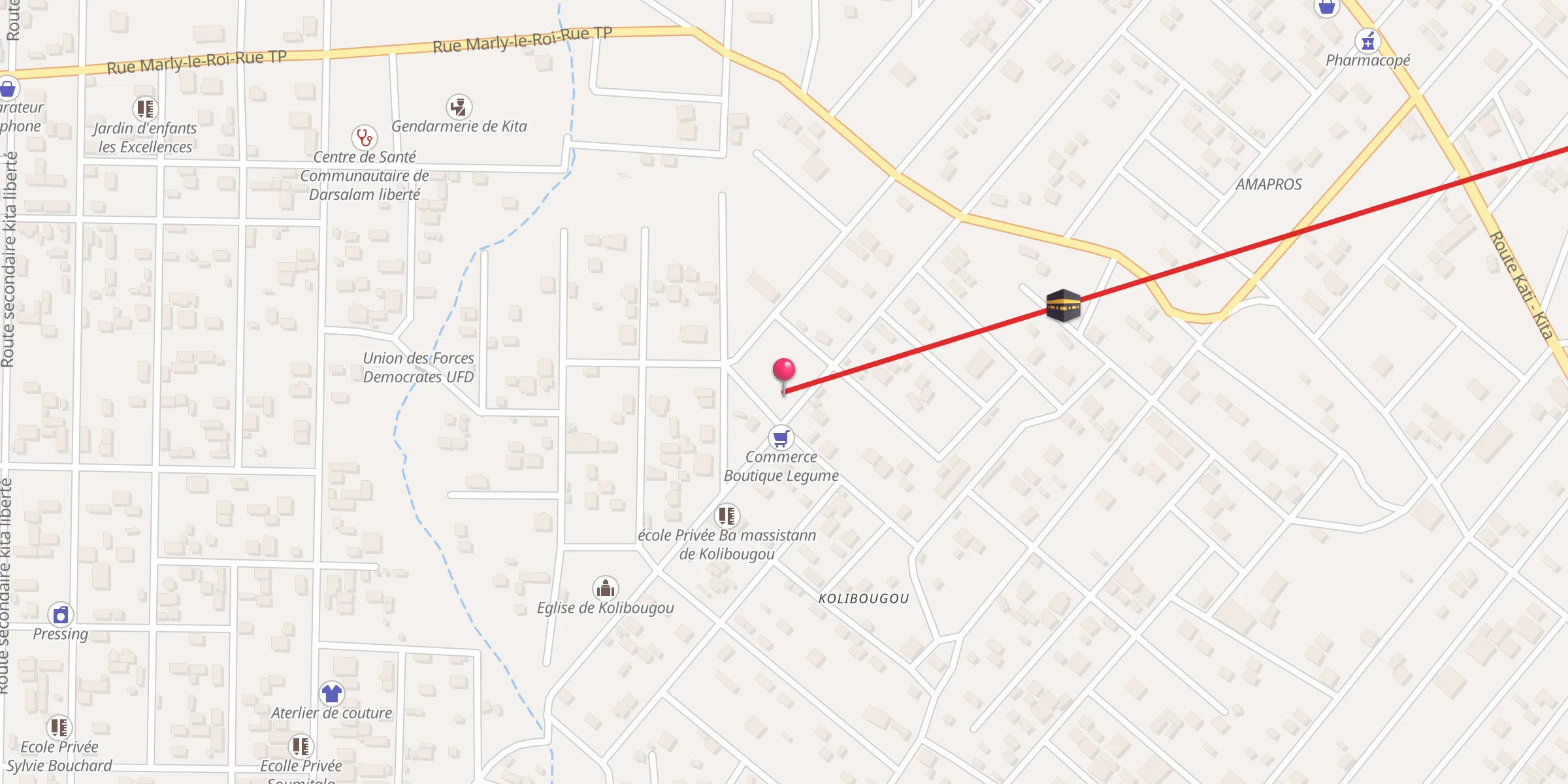 Carte de localisation : Mosqué de Kolibougou