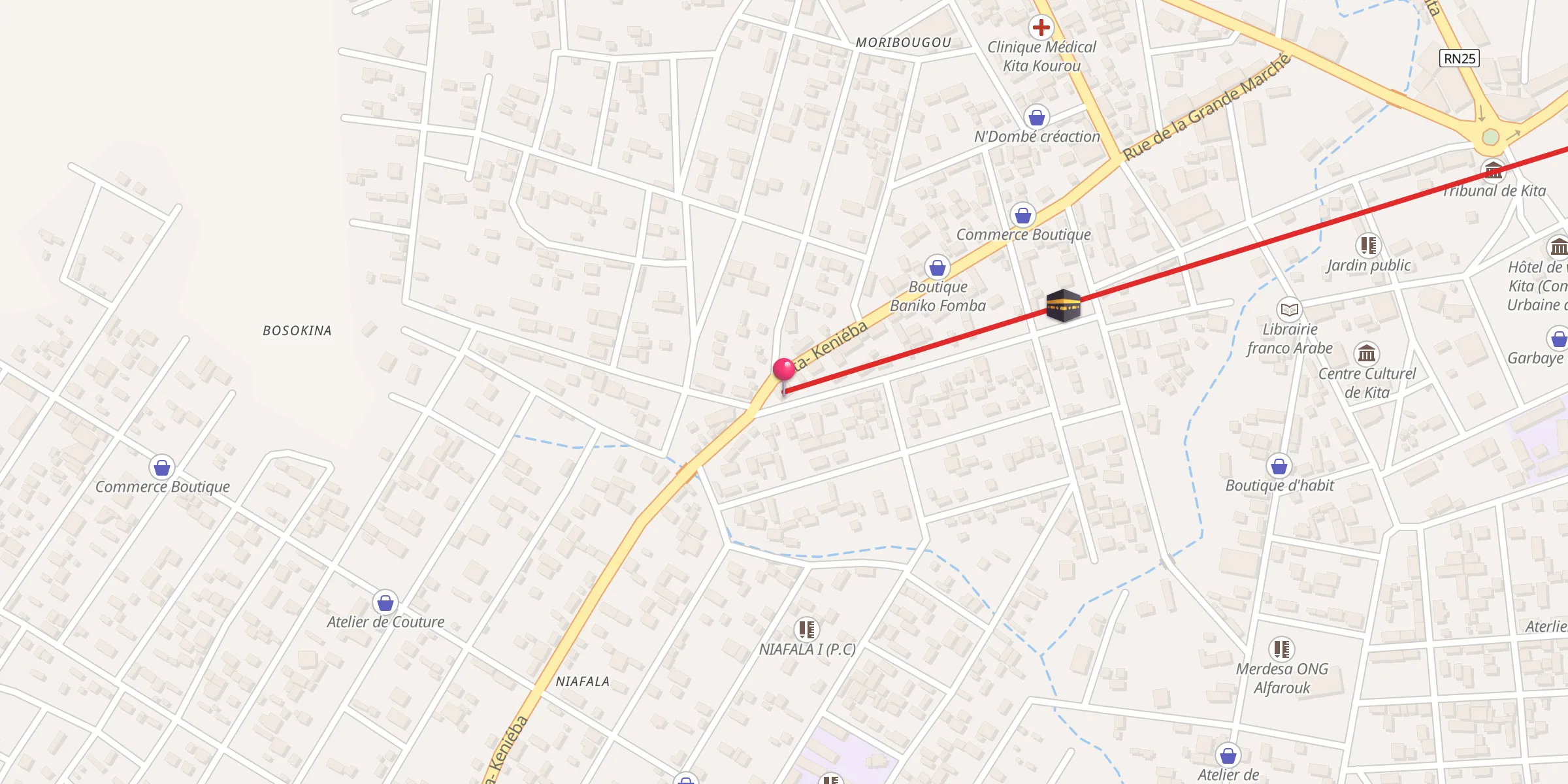 Carte de localisation : Mosqué de Kita Kolonbada