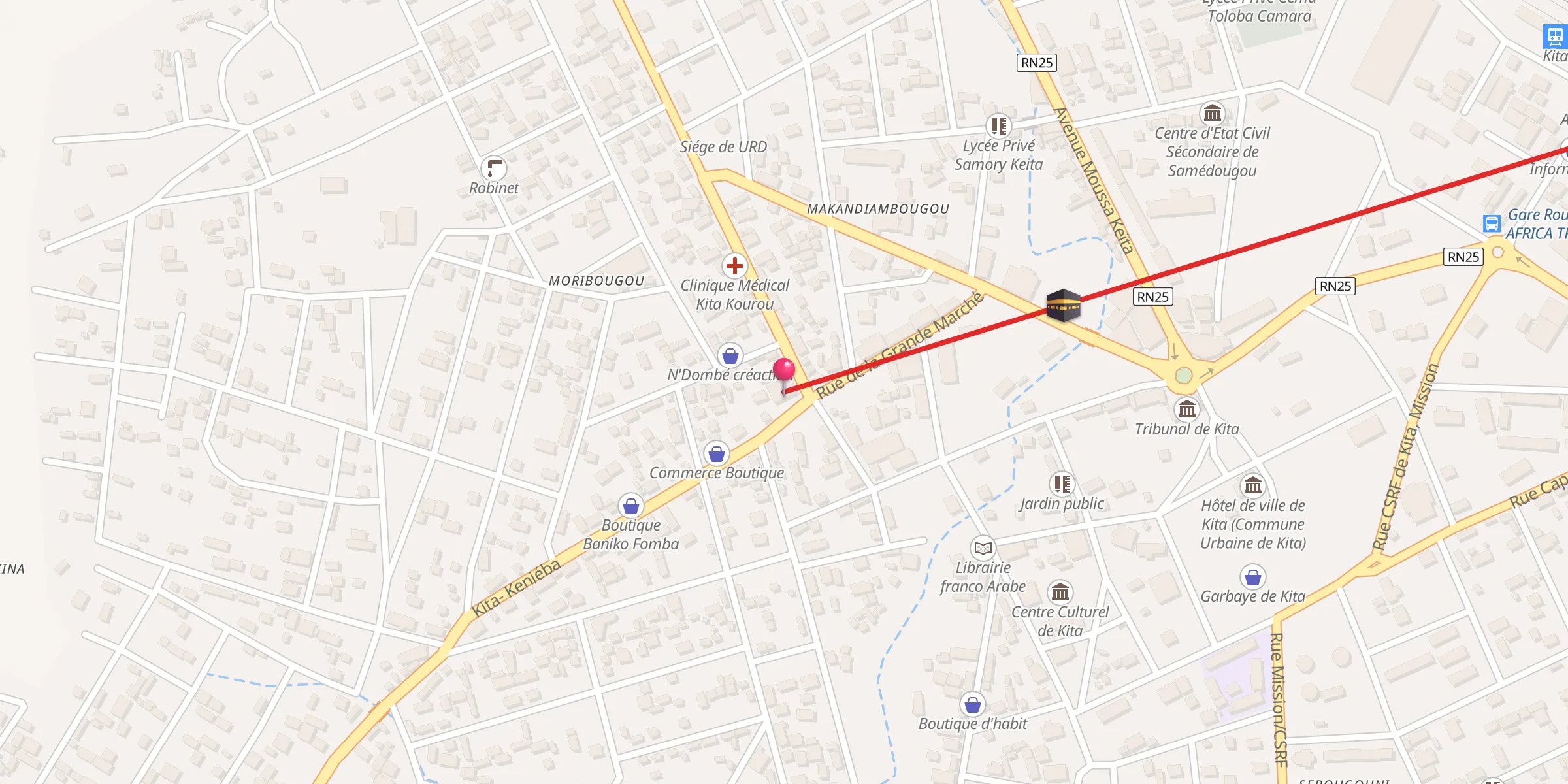 Carte de localisation : Mosqué de Moribougou
