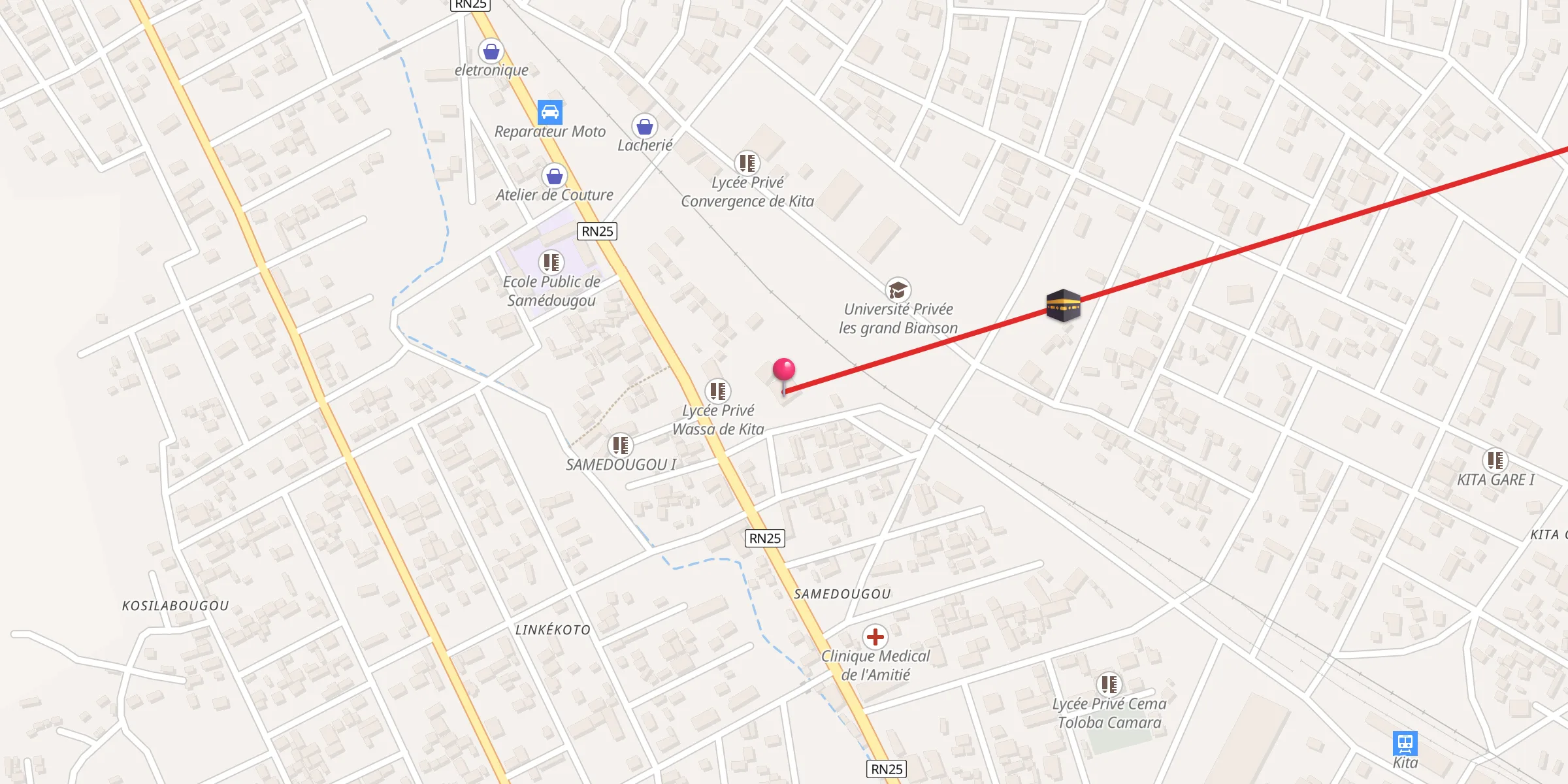 Carte de localisation : Mosqué de Samédougou