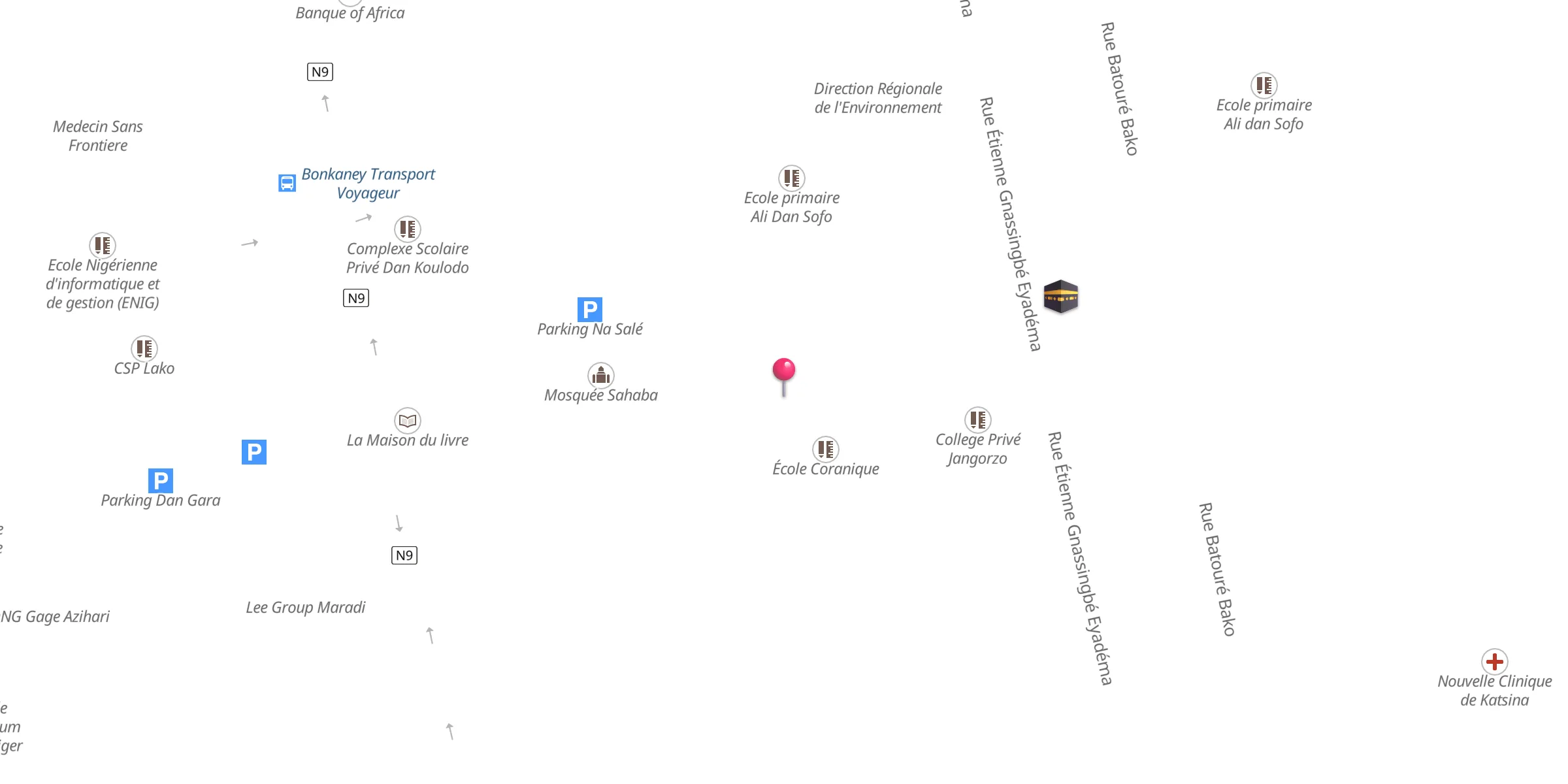 Carte de localisation : Mosquée Malam Hamissou