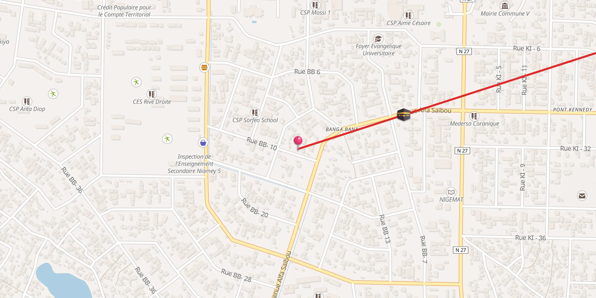 Carte de localisation : Association Alkitab Wa Suna