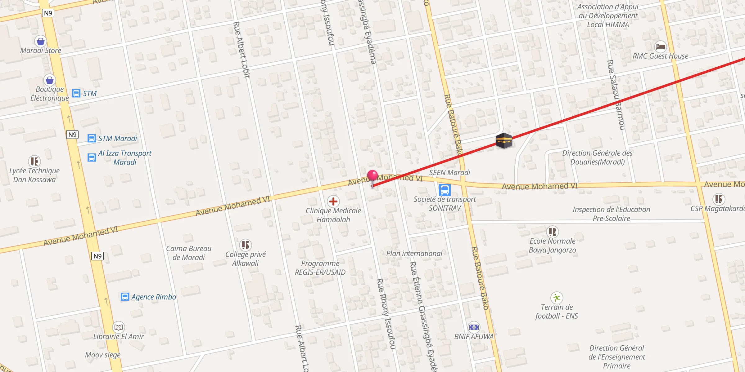 Carte de localisation : Mosquée Salissou Watsi