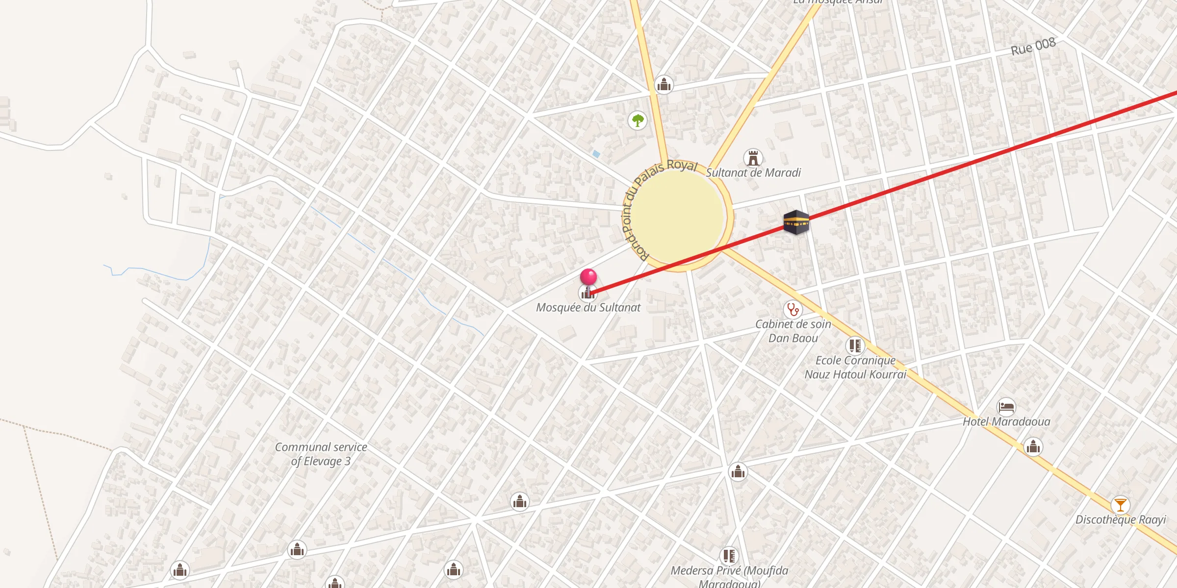 Carte de localisation : Mosquée du Sultanat