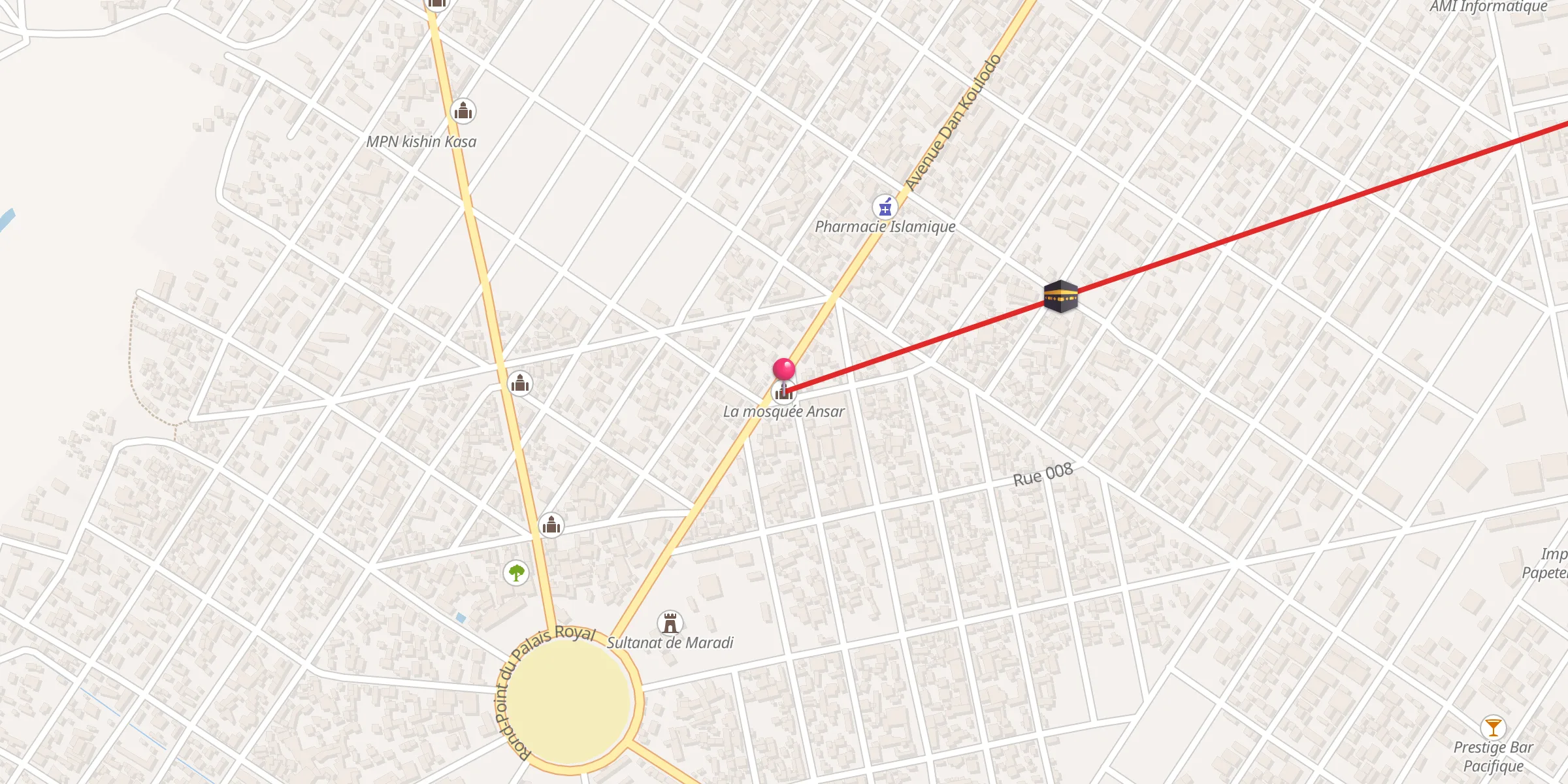 Carte de localisation : La mosquée Ansar