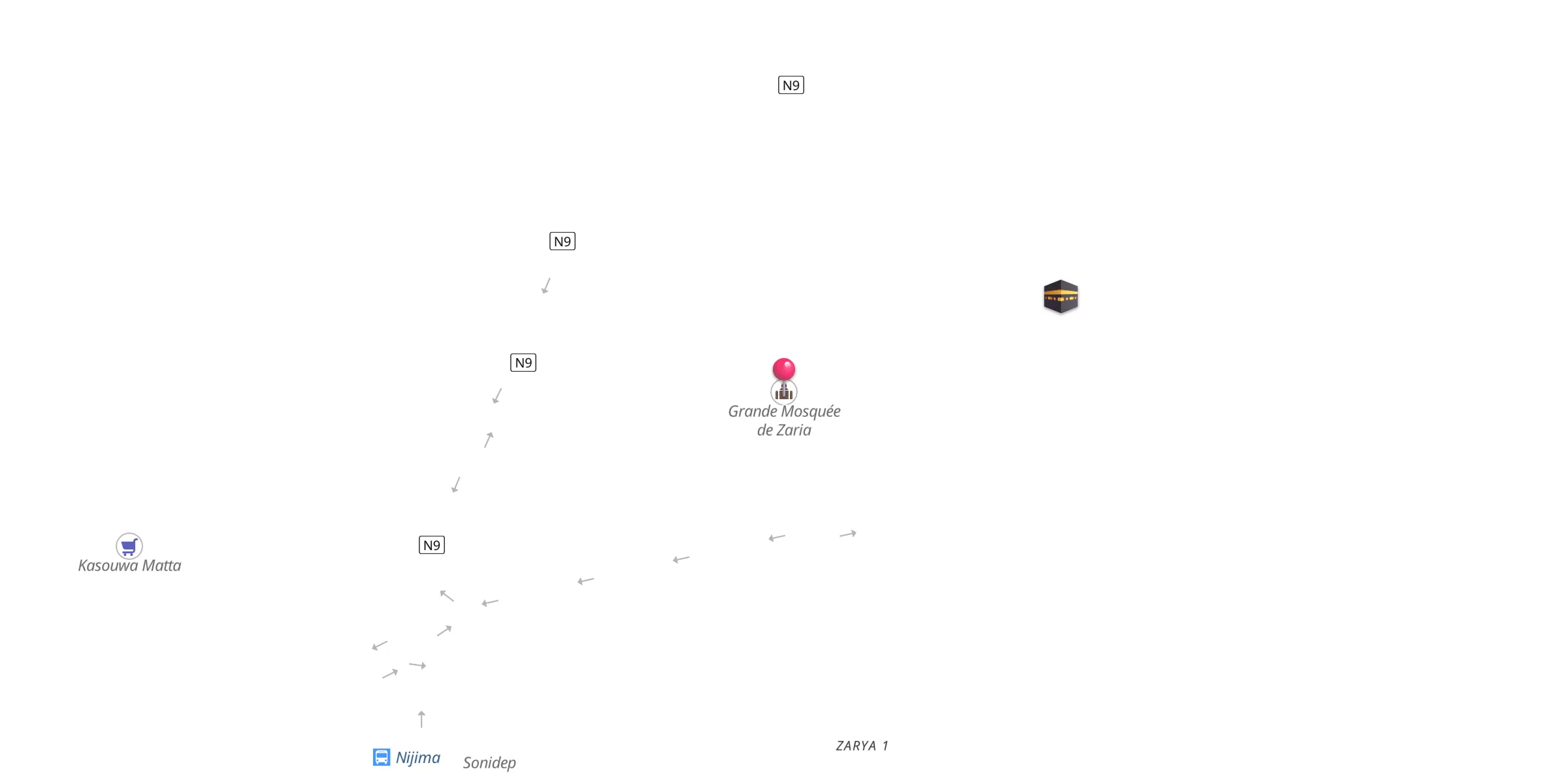 Carte de localisation : Grande Mosquée de Zaria