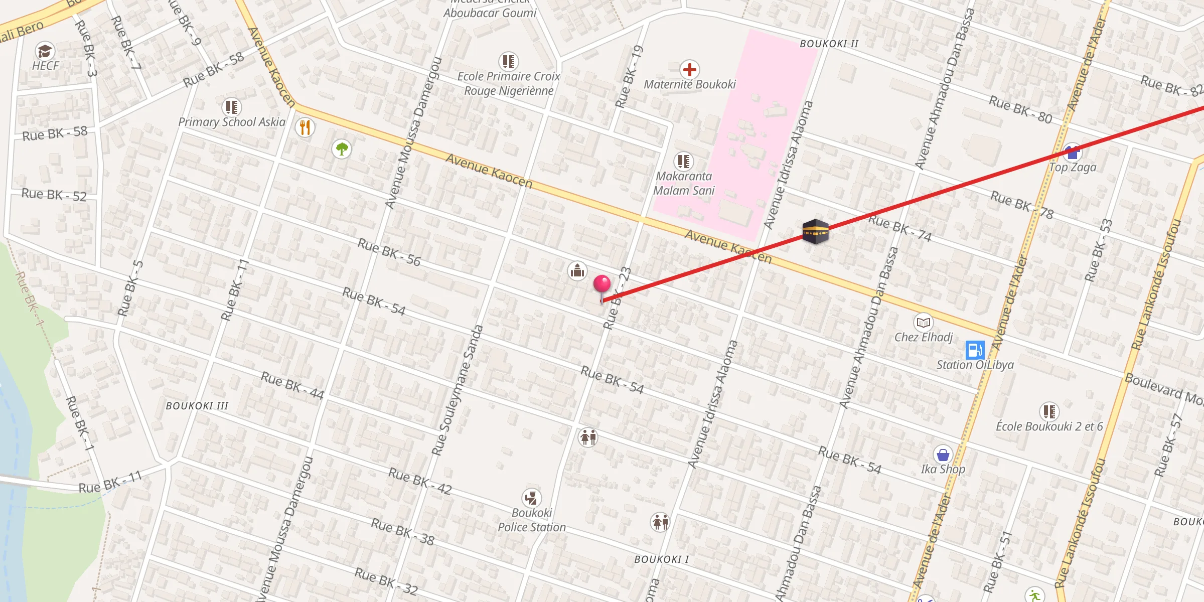 Carte de localisation : Mosquée Abi Oubeida