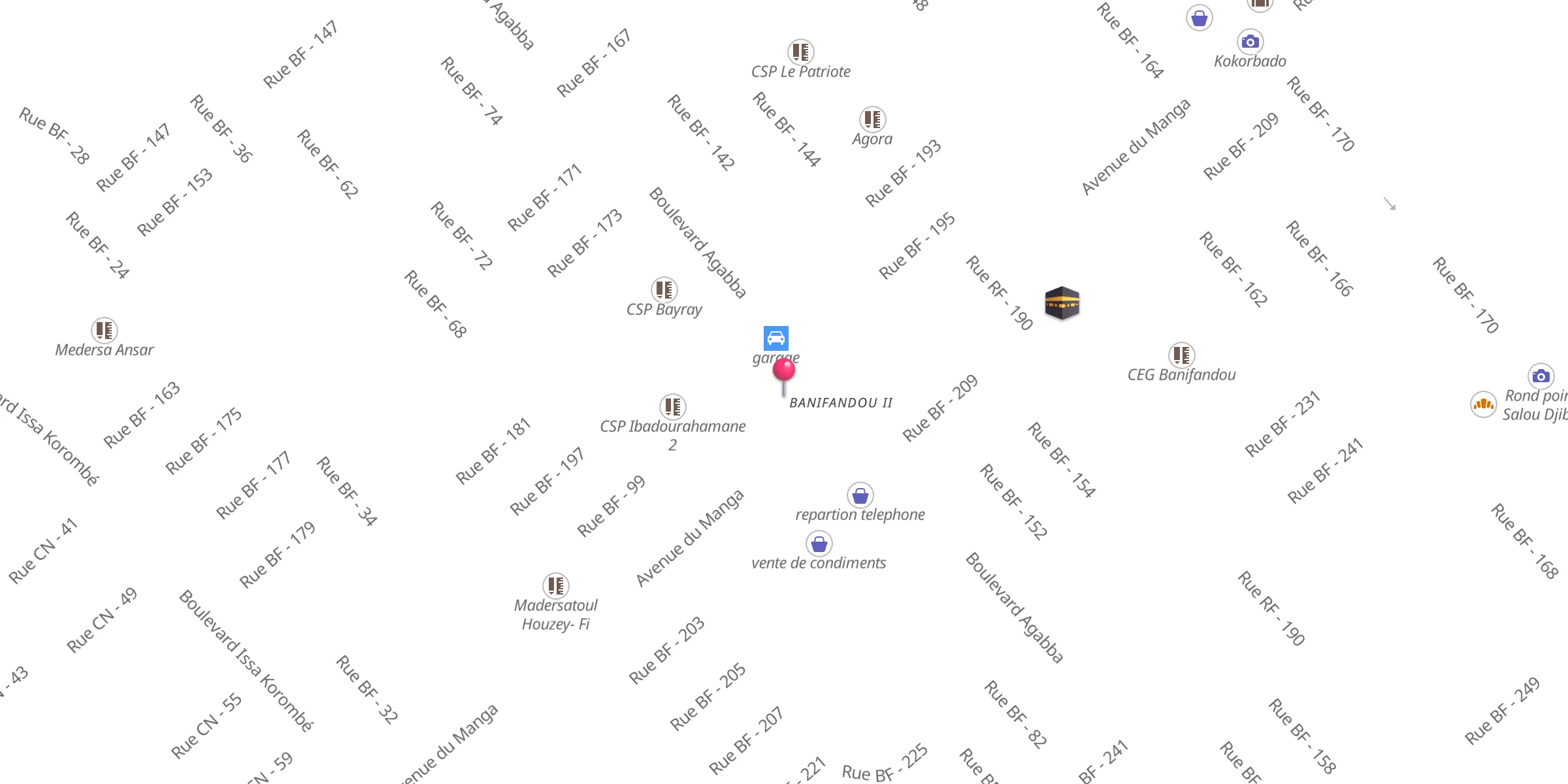 Carte de localisation : Grande Mosquée Bonkaney