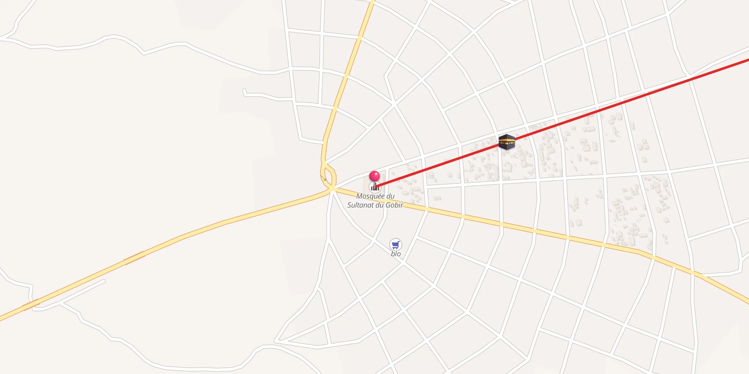 Carte de localisation : Mosquée du Sultanat du Gobir
