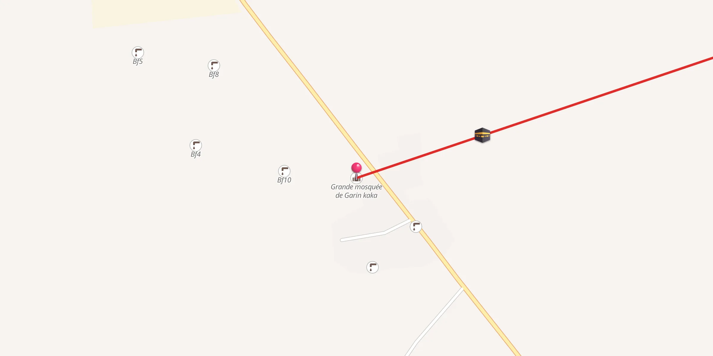 Carte de localisation : Grande mosquée de Garin kaka