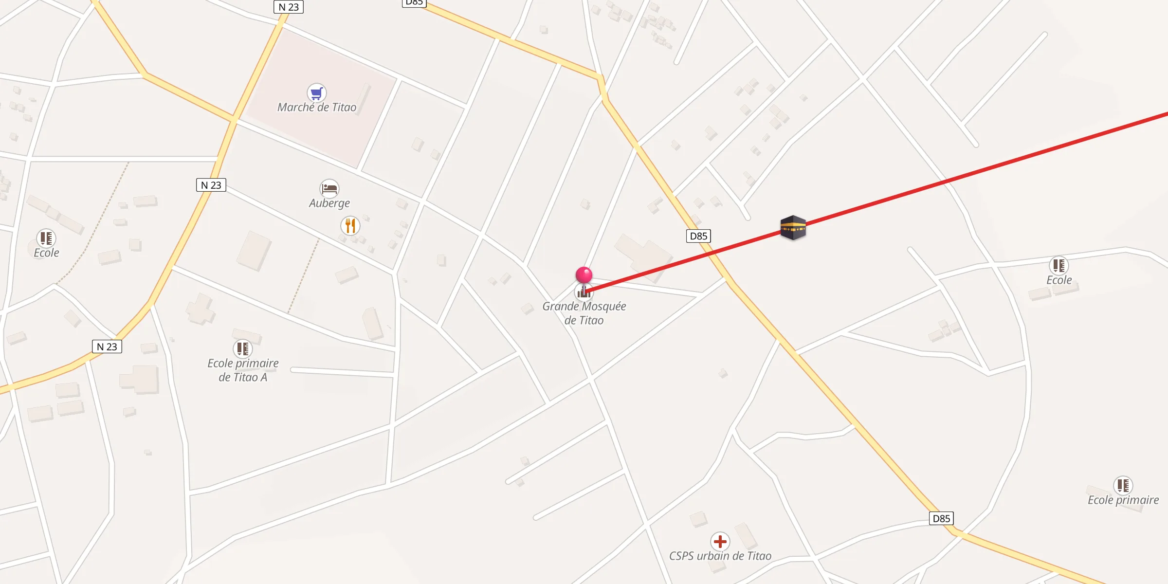 Carte de localisation : Grande Mosquée de Titao