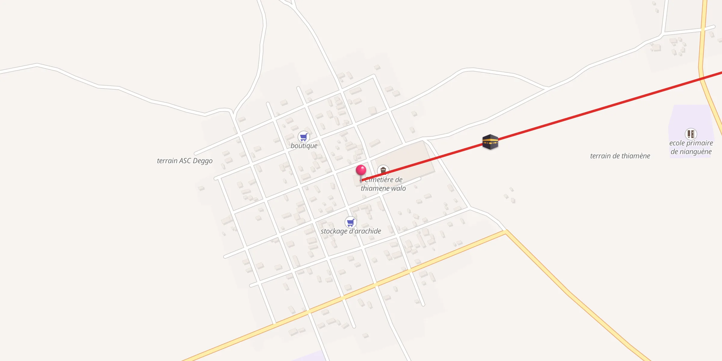 Carte de localisation : Mosquée de thiamène walo