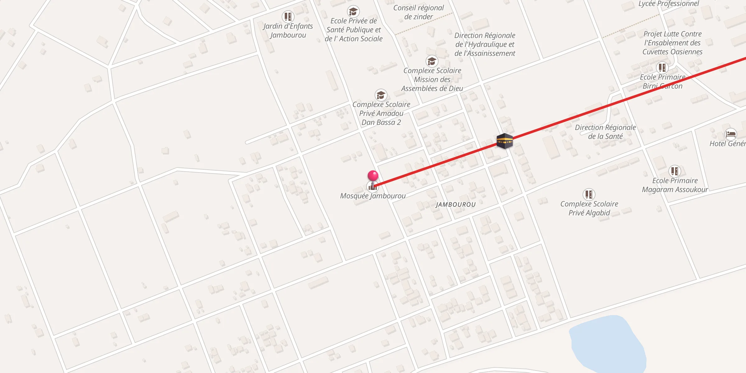 Carte de localisation : Mosquée Jambourou
