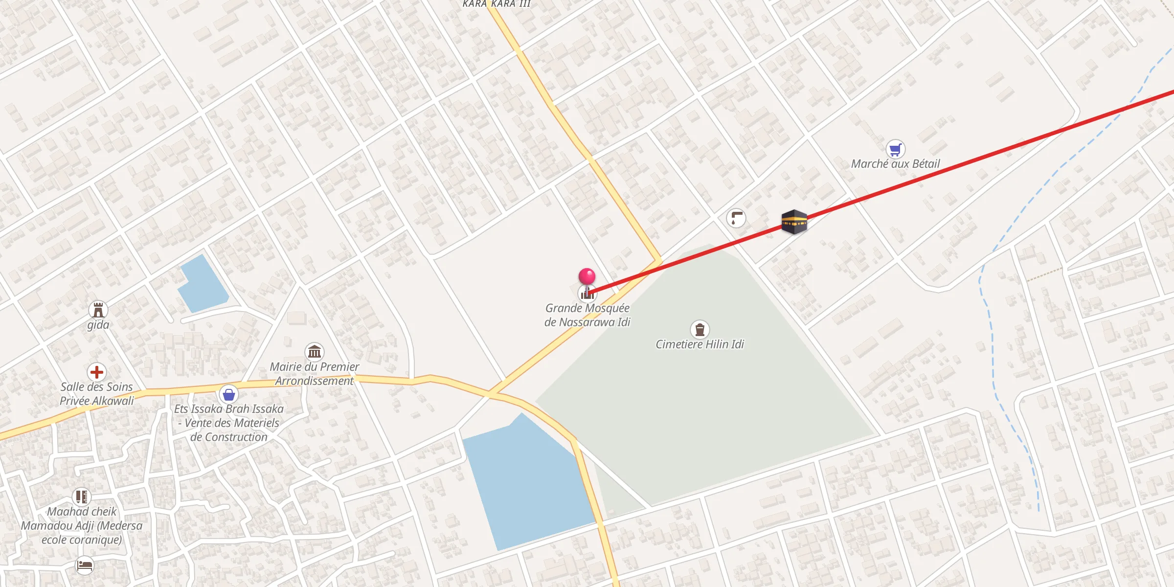 Carte de localisation : Grande Mosquée de Nassarawa Idi