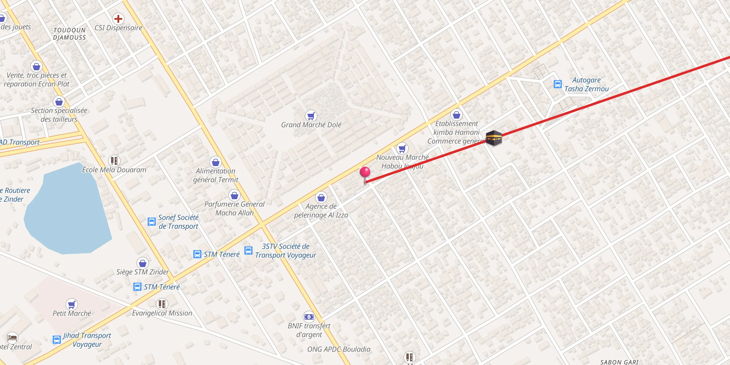 Carte de localisation : Mosqué Elhadji Warssou