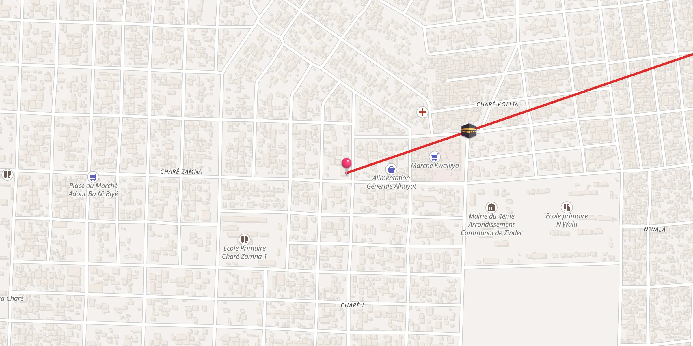 Carte de localisation : Mosquée de Vendredi Issoufou Masko