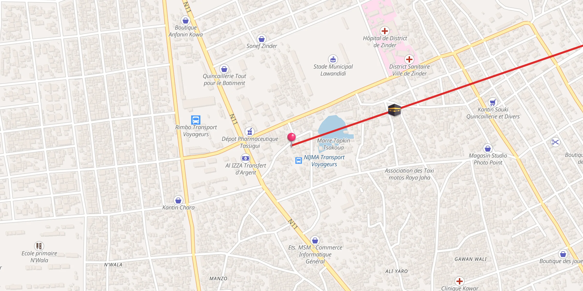 Carte de localisation : Mosquée Ahlussuna Magema