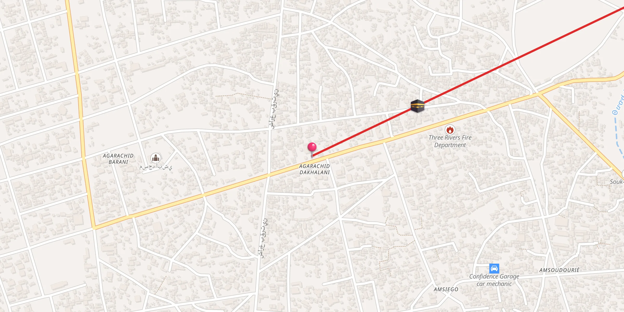 Carte de localisation : Masjid Al-Rahmane