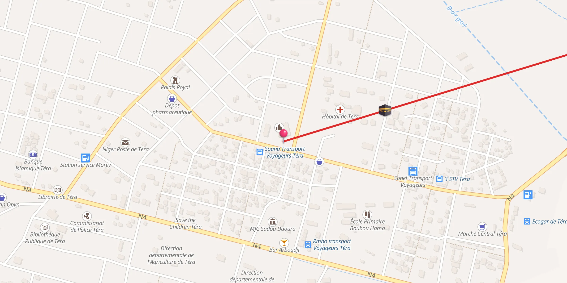 Carte de localisation : mosque tera