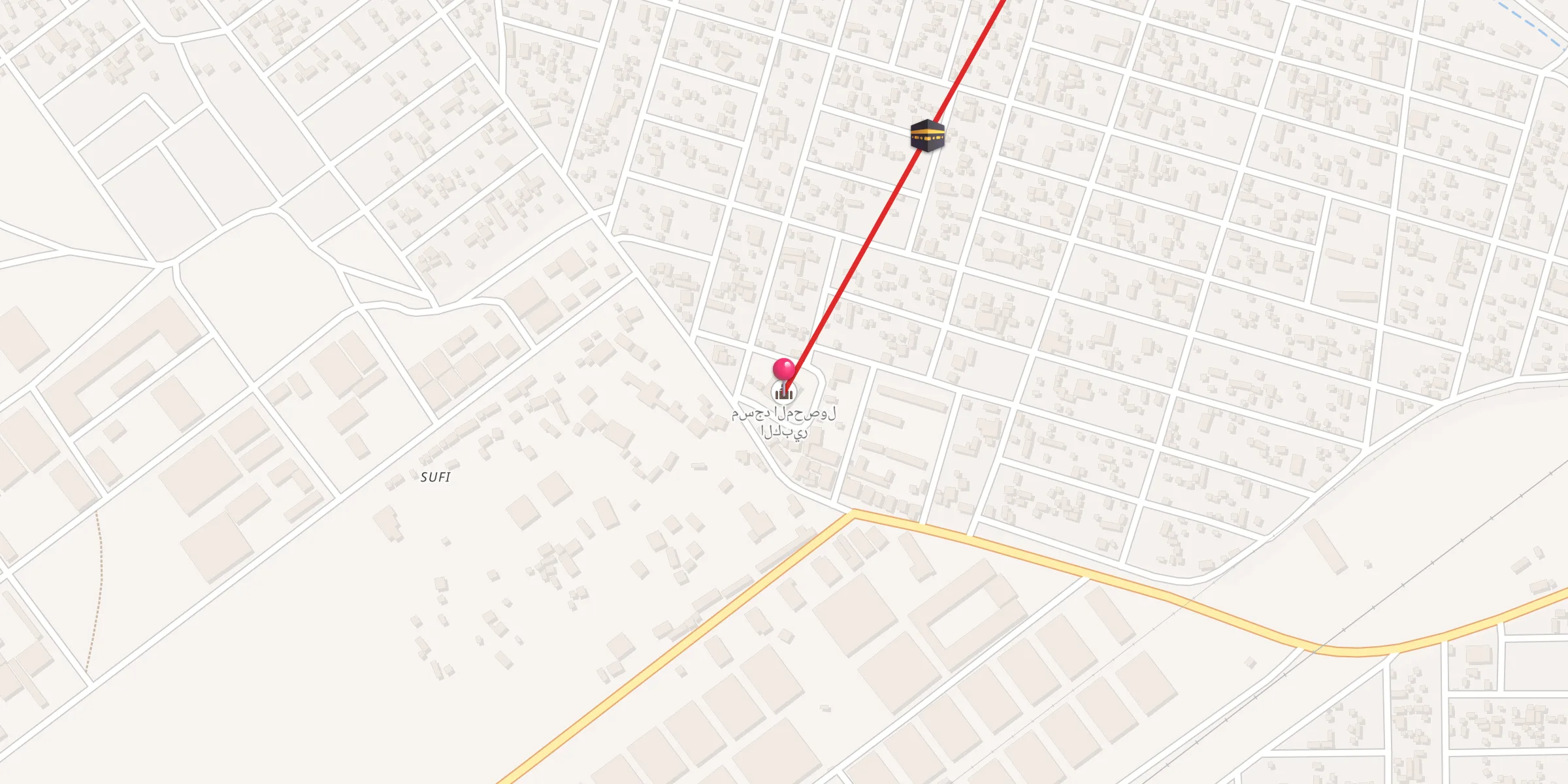 Carte de localisation : مسجد المحصول الكبير