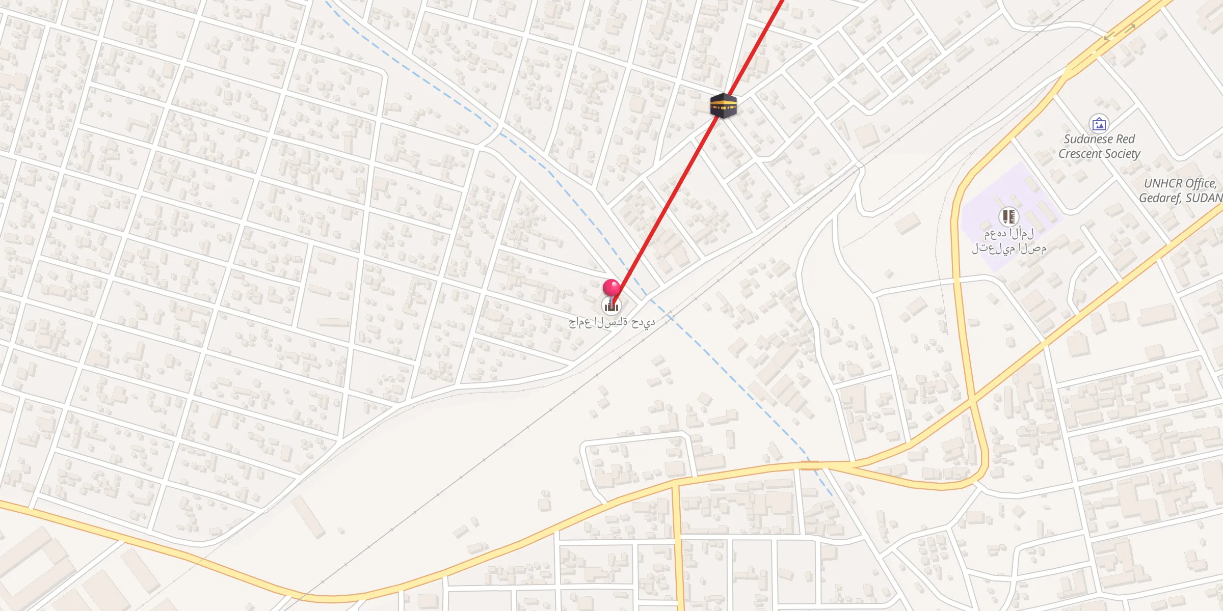 Carte de localisation : جامع السكة حديد