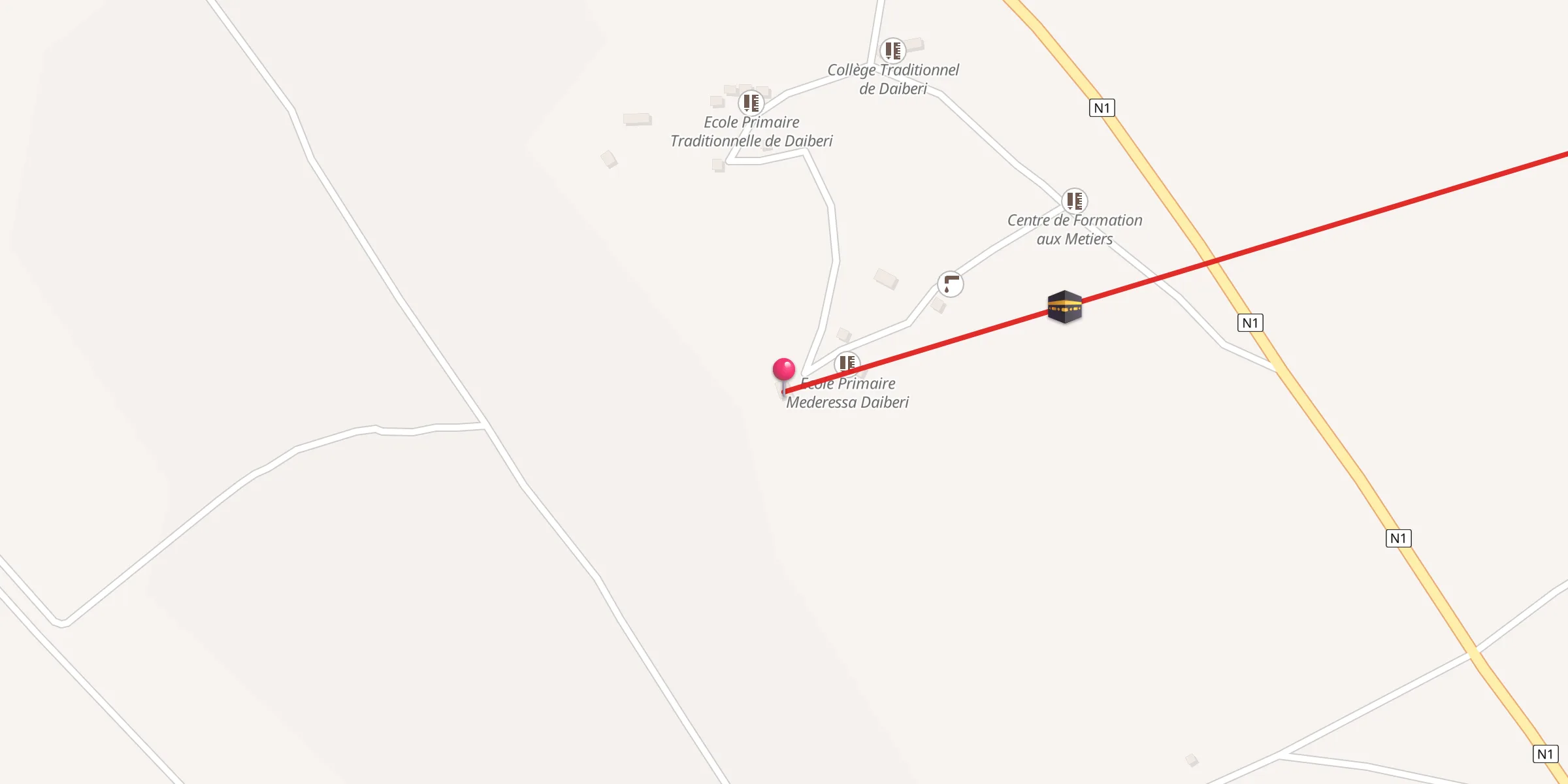 Carte de localisation : Mosquée de Daiberi