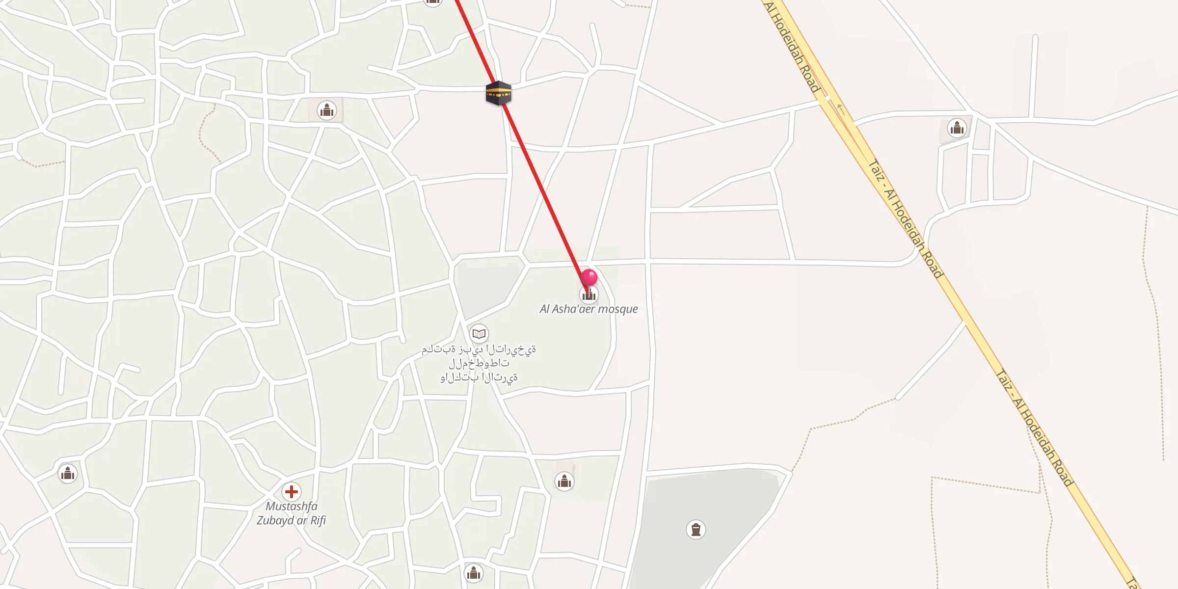 Carte de localisation : Al Asha'aer mosque