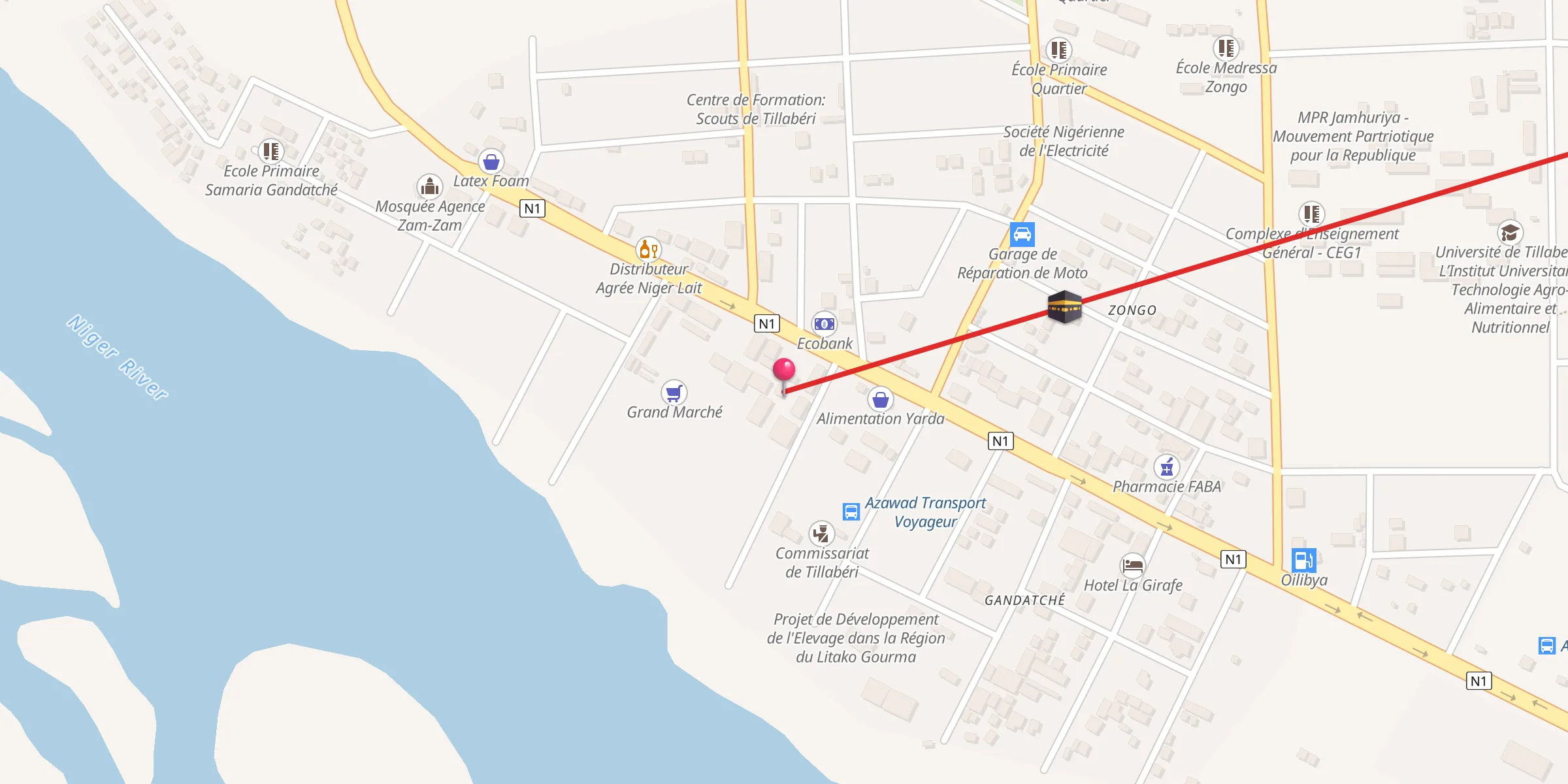 Carte de localisation : Mosquée