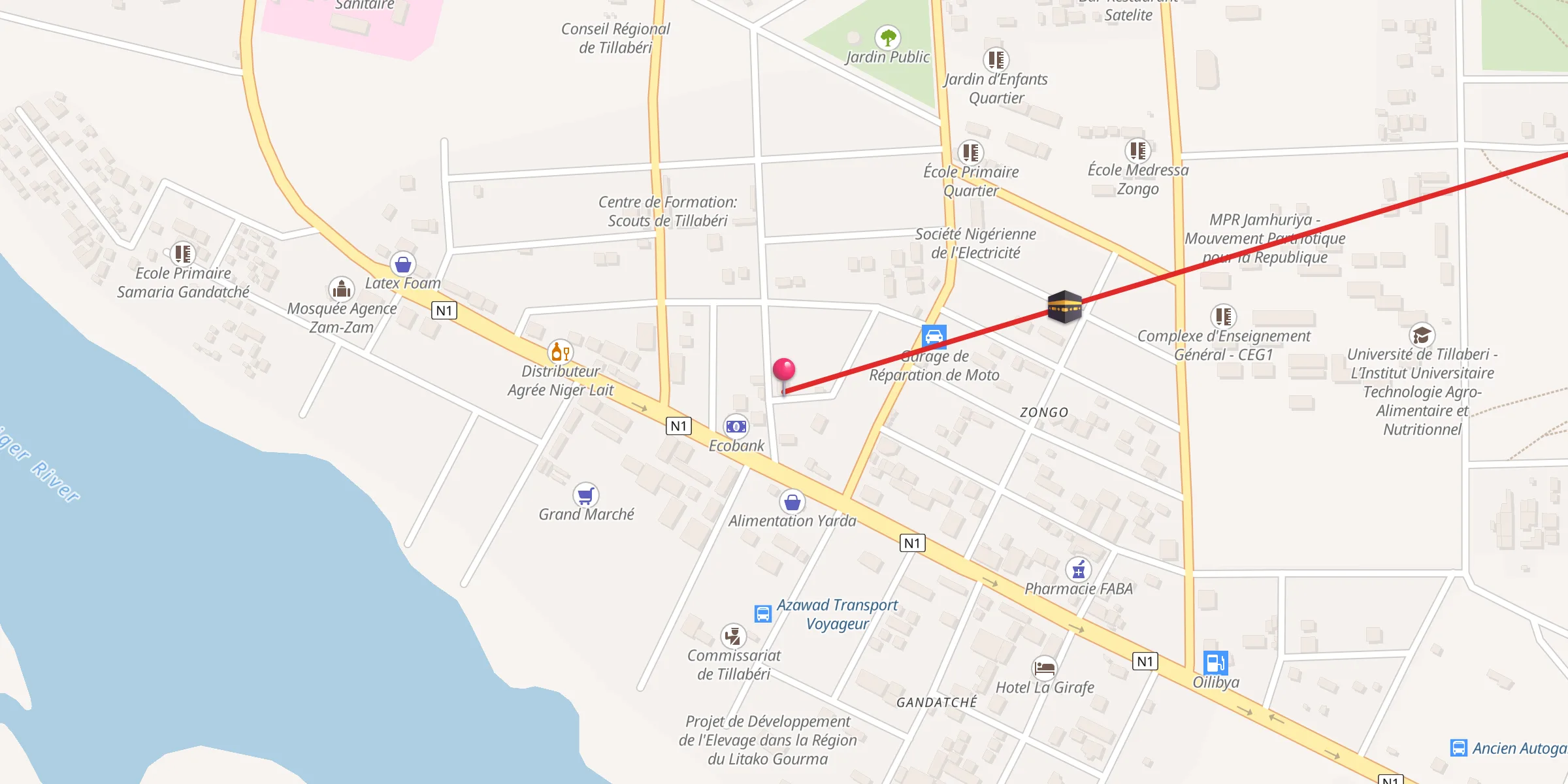 Carte de localisation : Mosquée de Ahlu Sunna Wal Djama