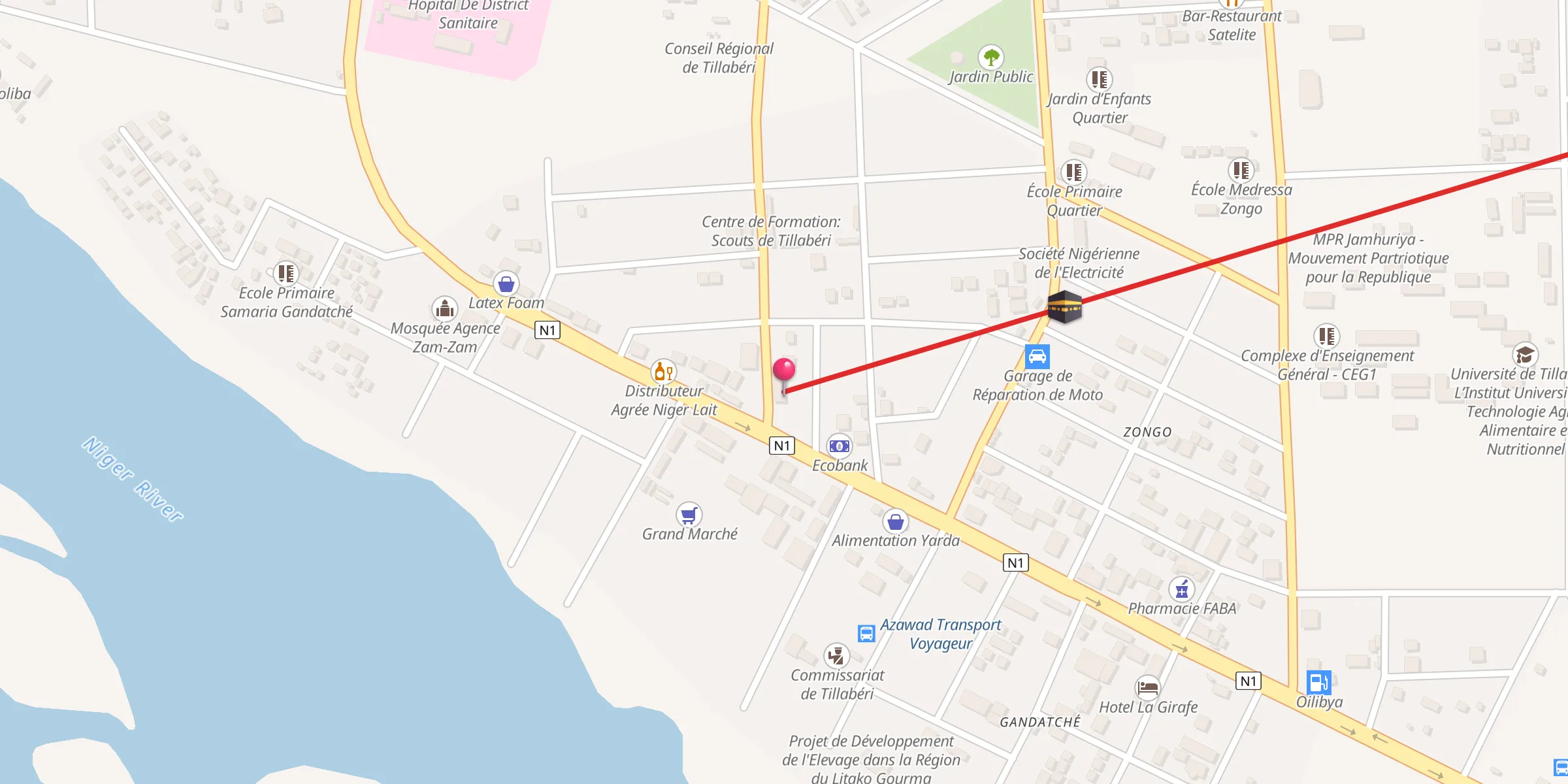 Carte de localisation : Mosquée
