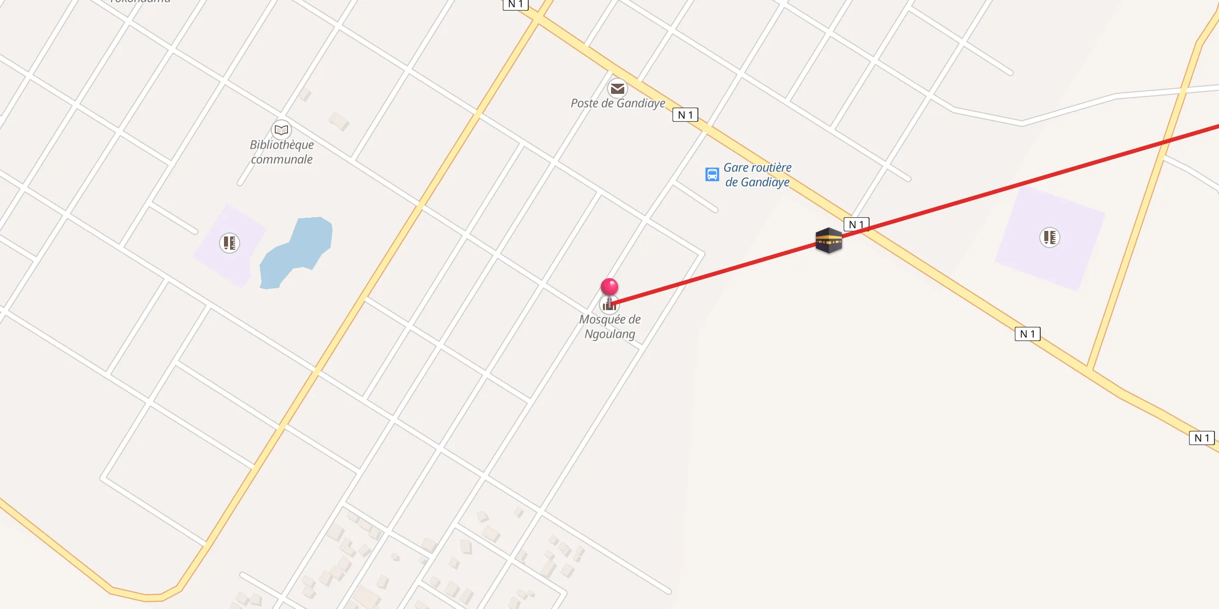 Carte de localisation : Mosquée de Ngoulang