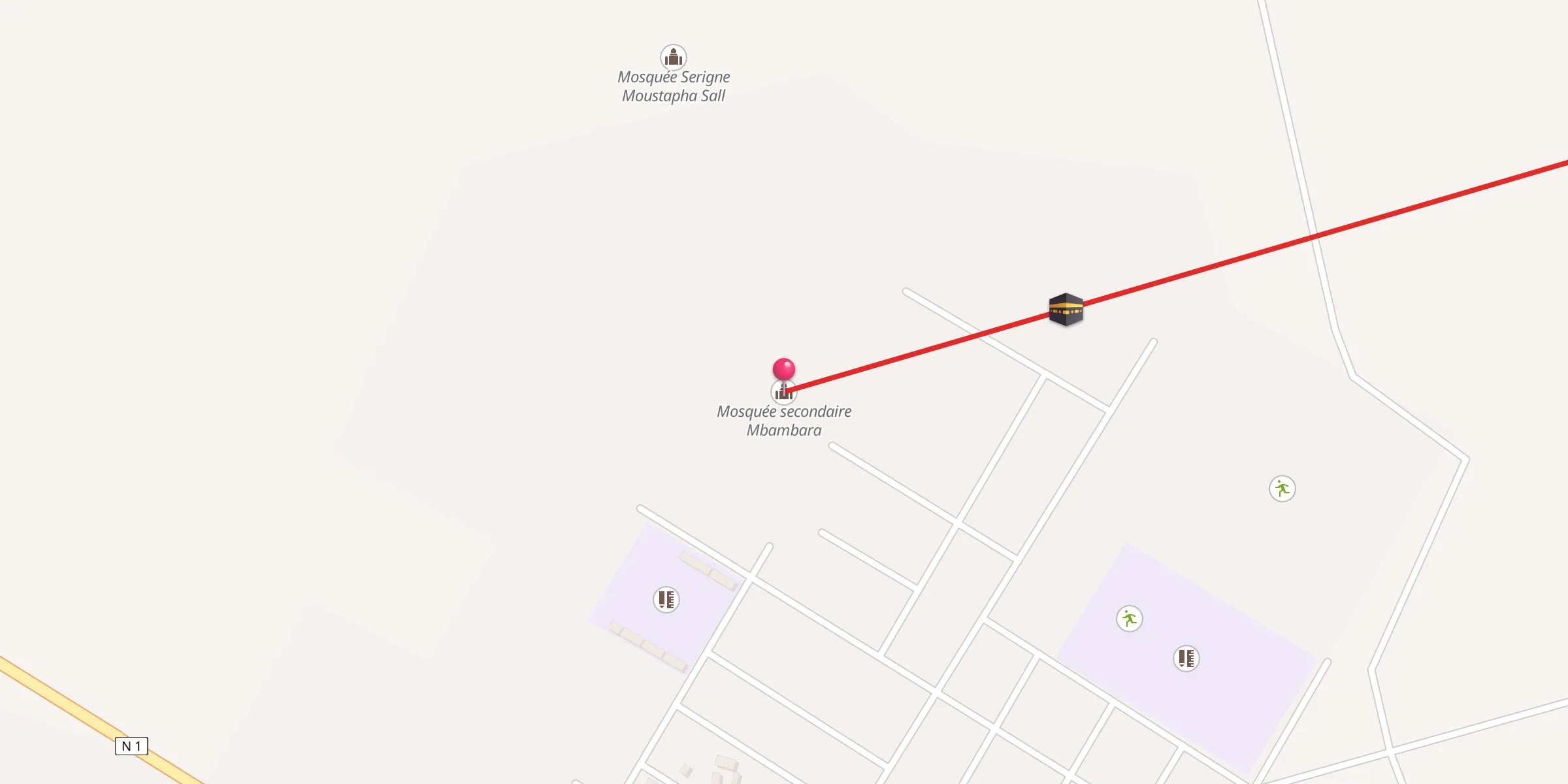 Carte de localisation : Mosquée secondaire Mbambara