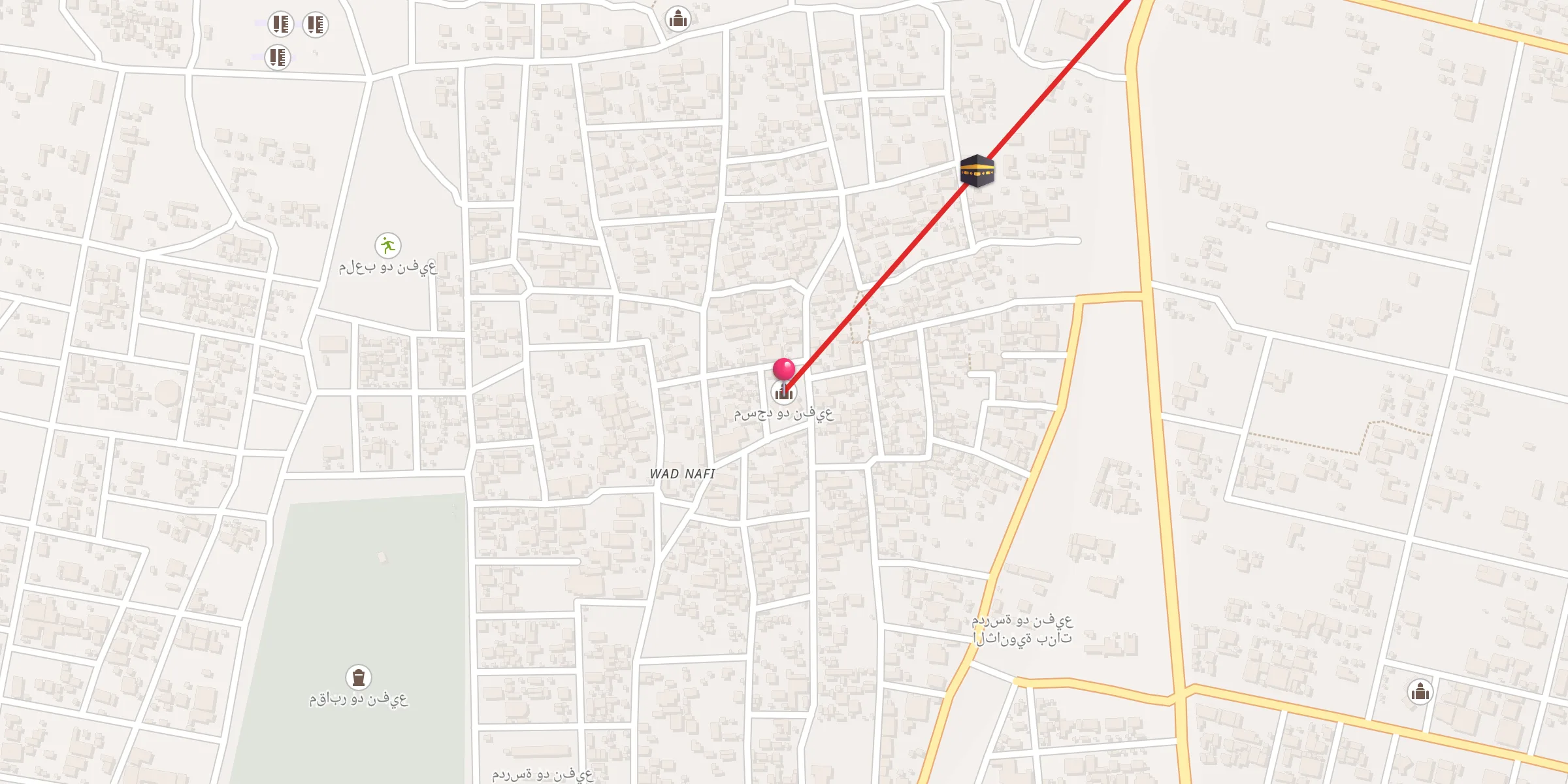Carte de localisation : مسجد ود نفيع