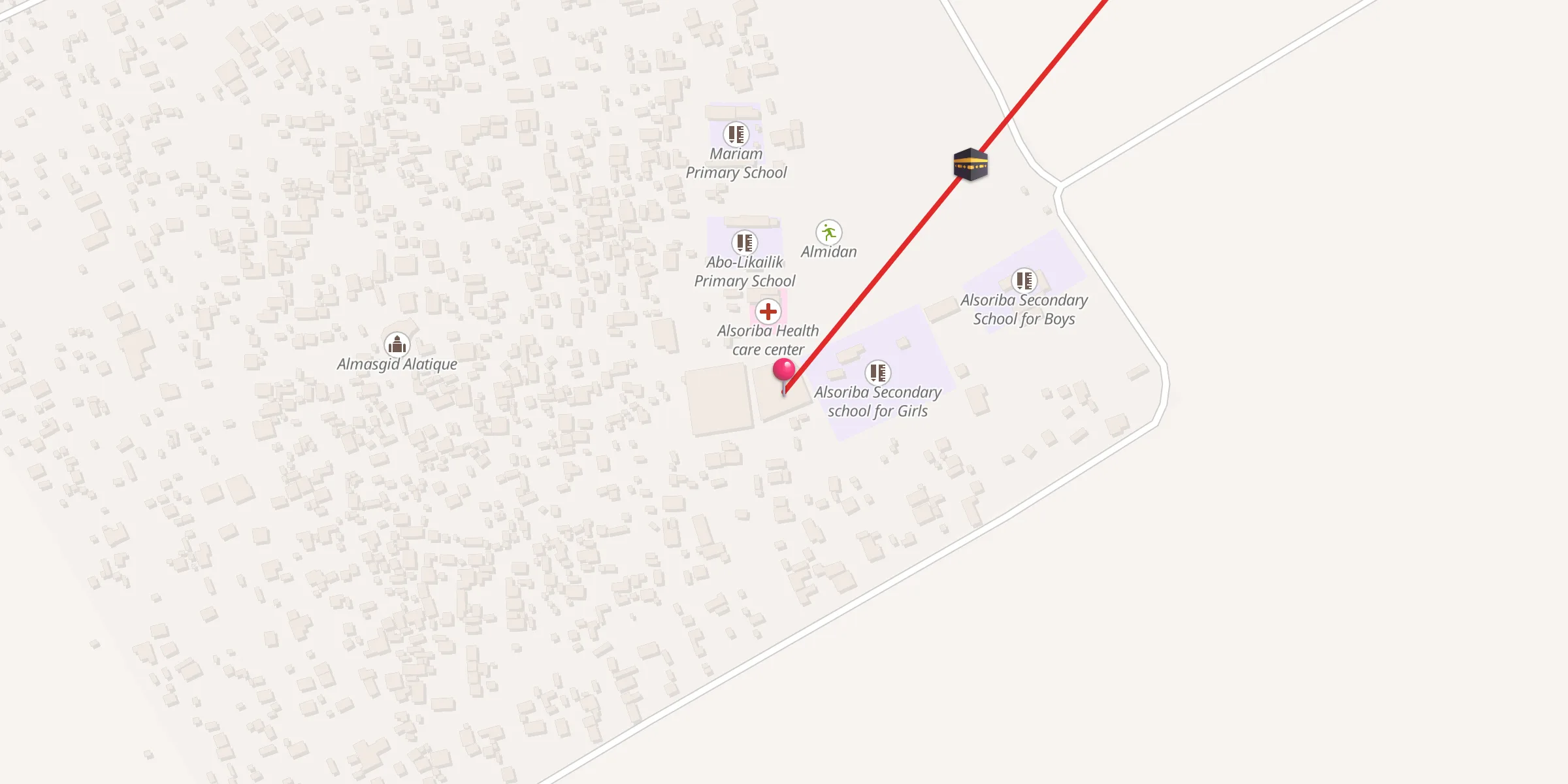 Carte de localisation : Almasgid alkabeer