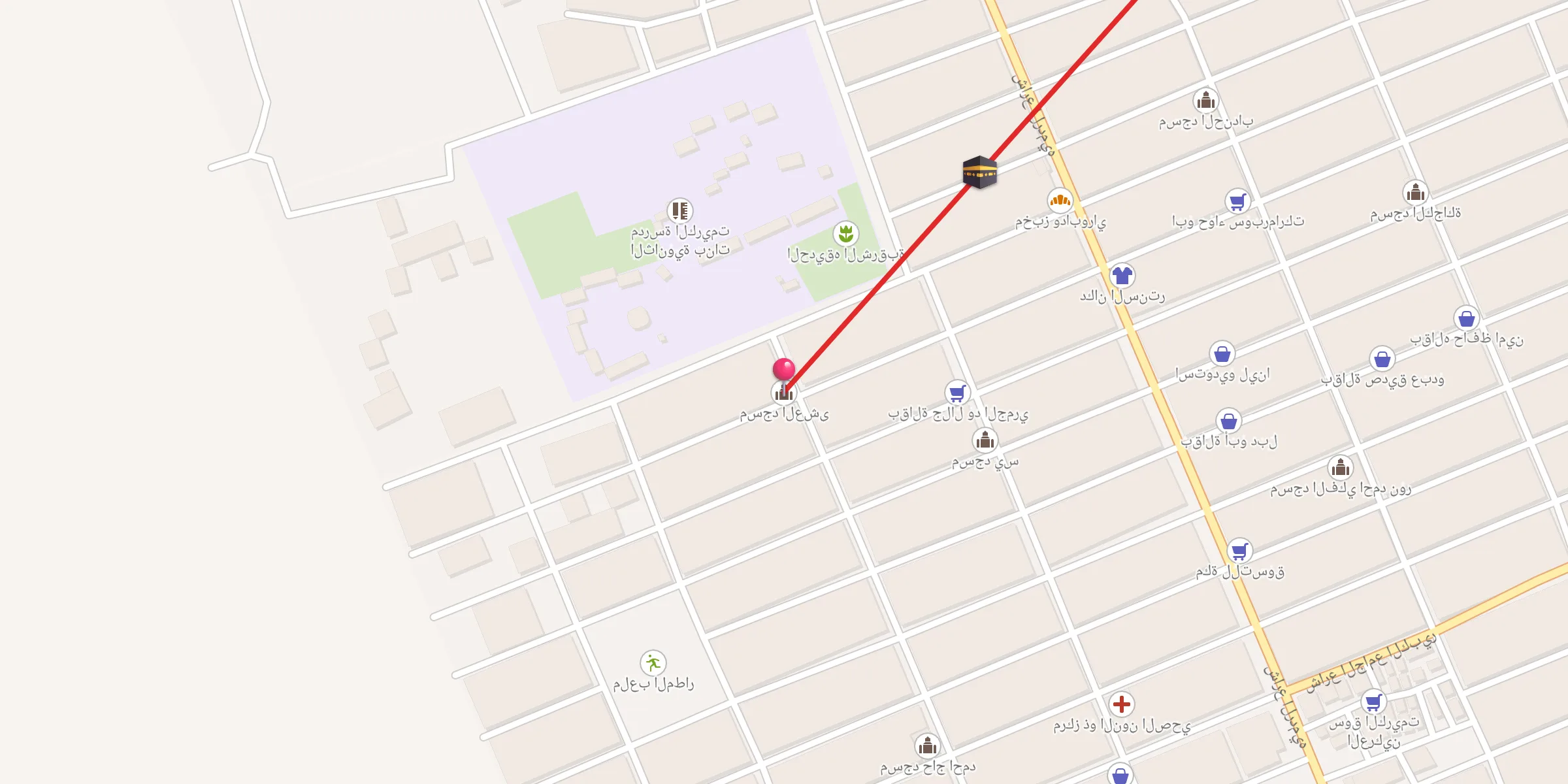 Carte de localisation : مسجد العشى