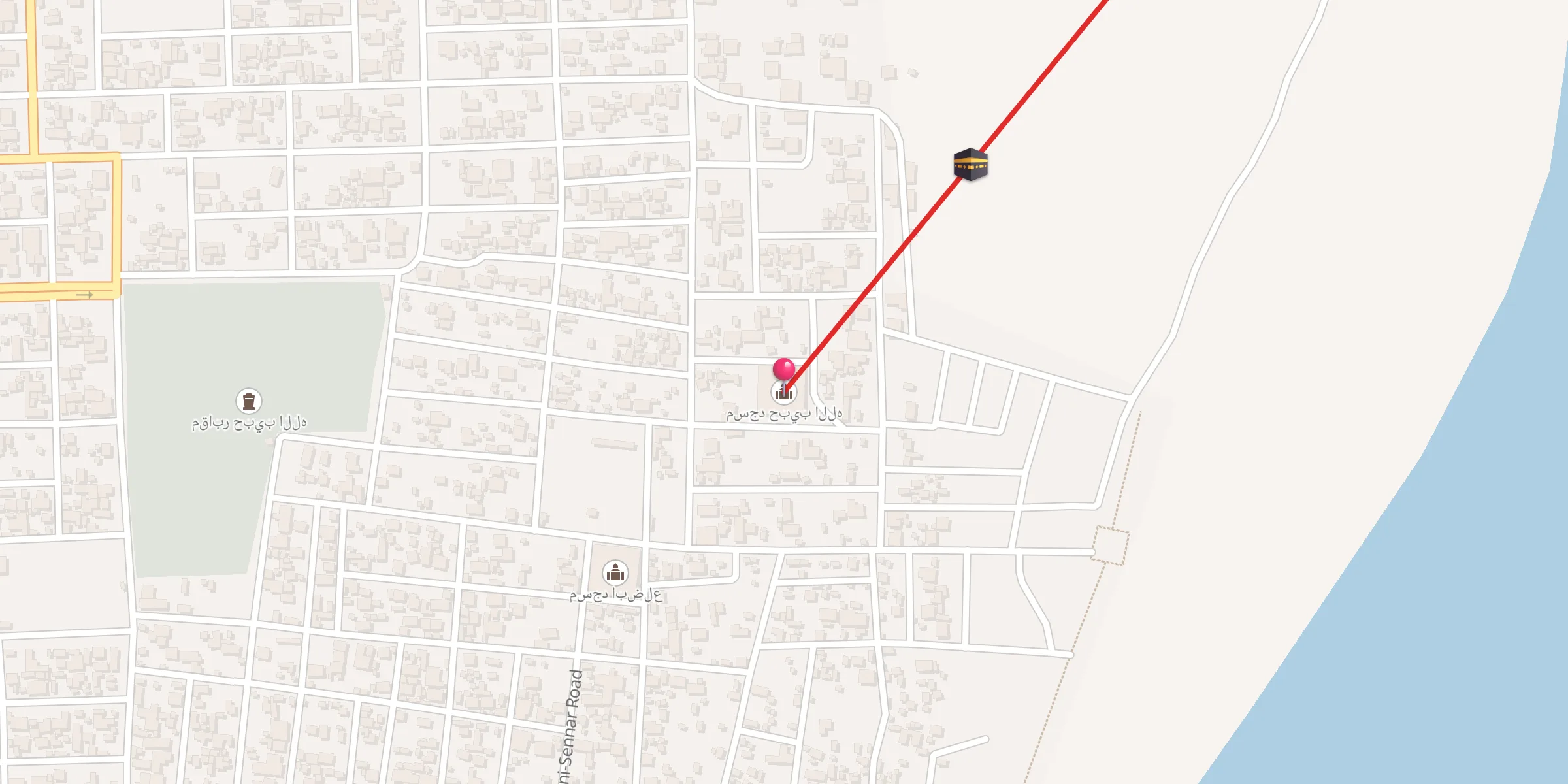Carte de localisation : مسجد حبيب الله