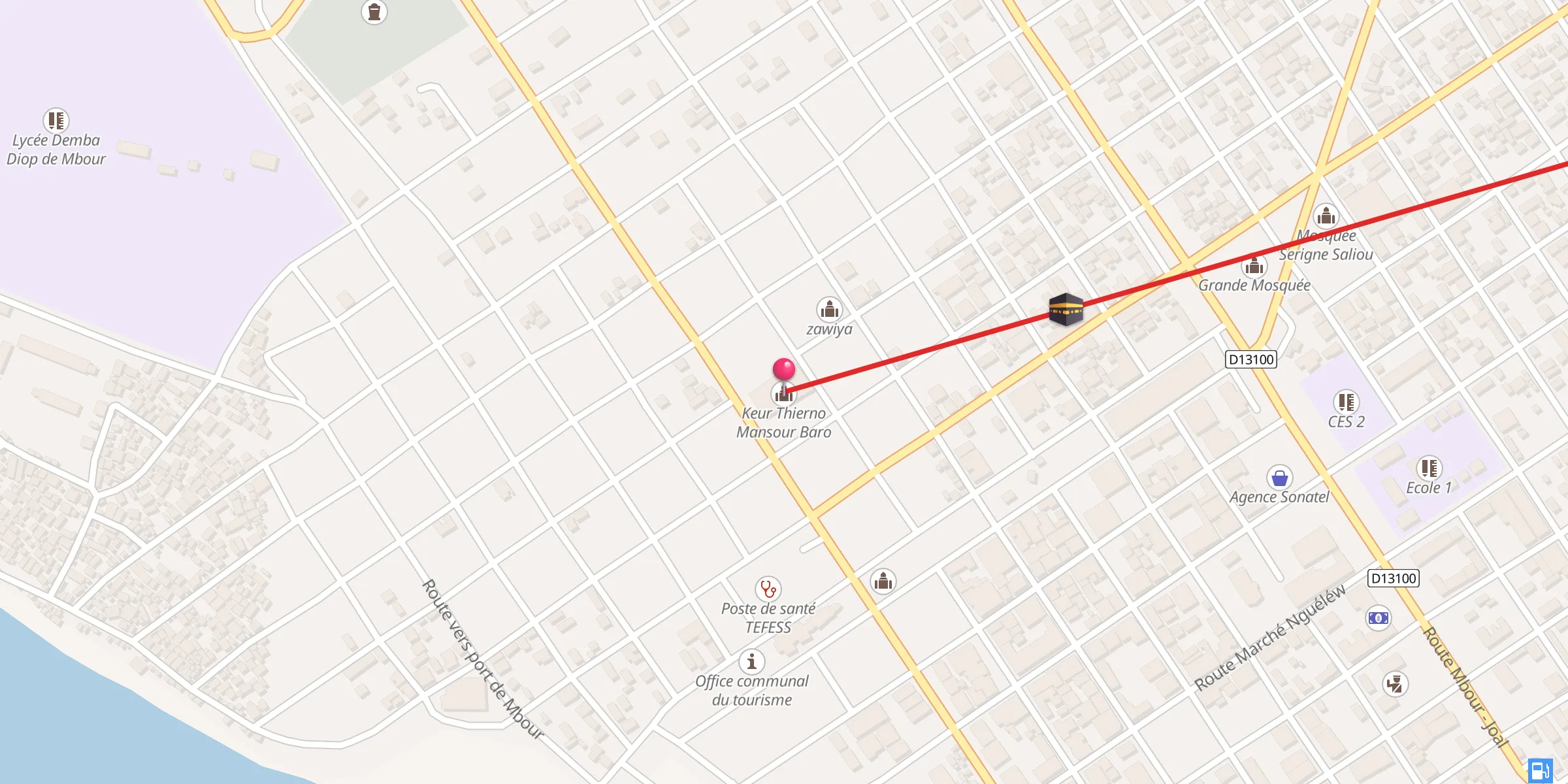 Carte de localisation : Keur Thierno Mansour Baro