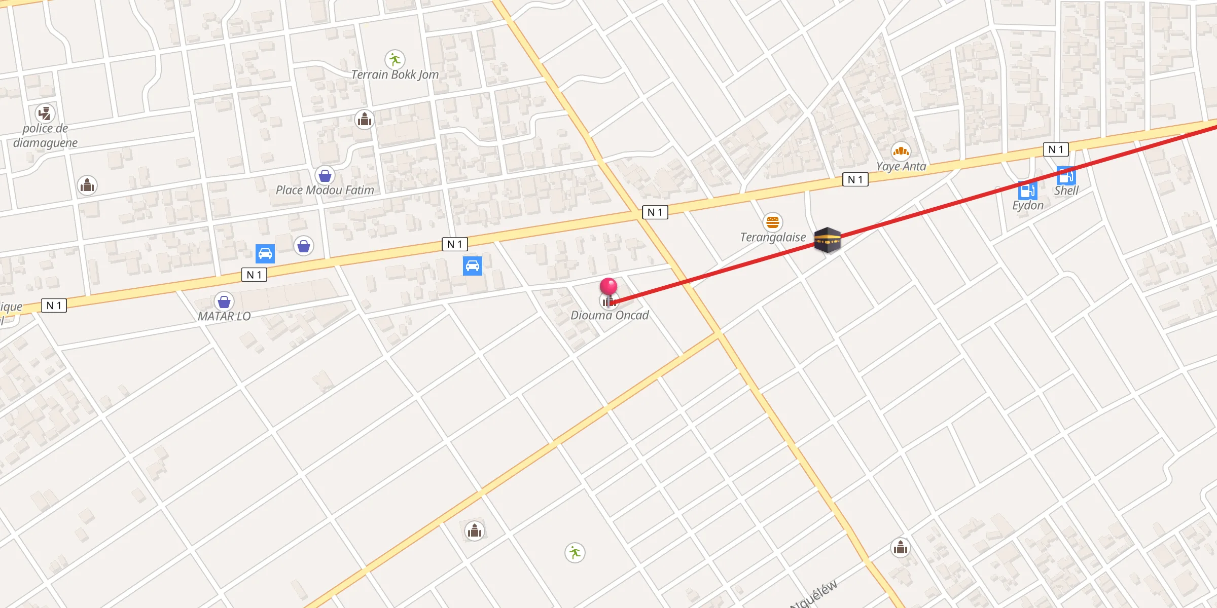 Carte de localisation : Diouma Oncad
