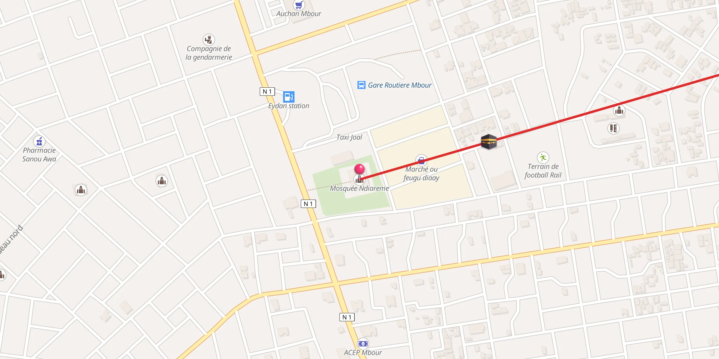 Carte de localisation : Mosquée Ndiareme