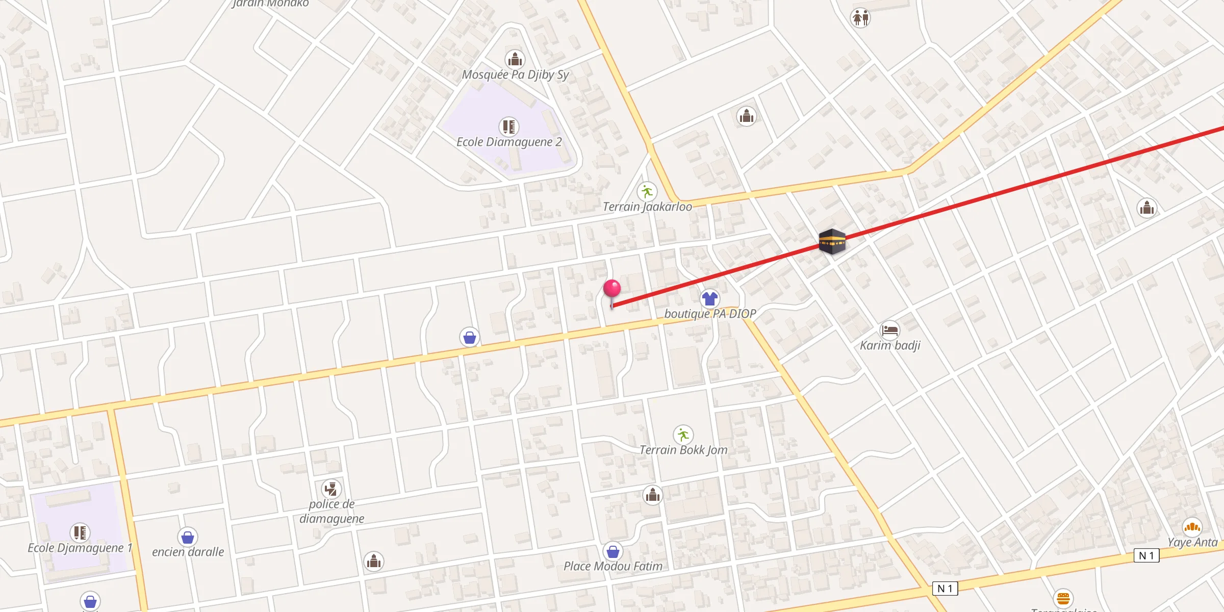 Carte de localisation : Mosquée Pa Souare