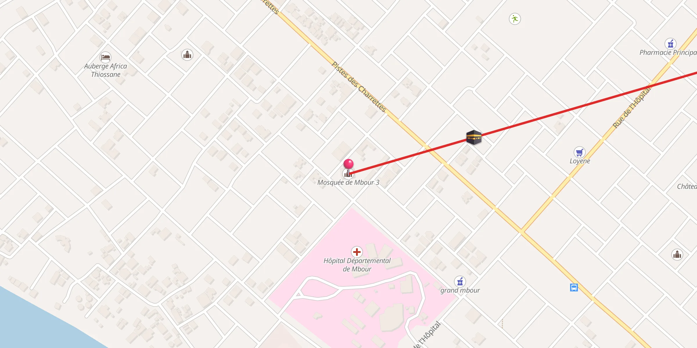 Carte de localisation : Mosquée de Mbour 3