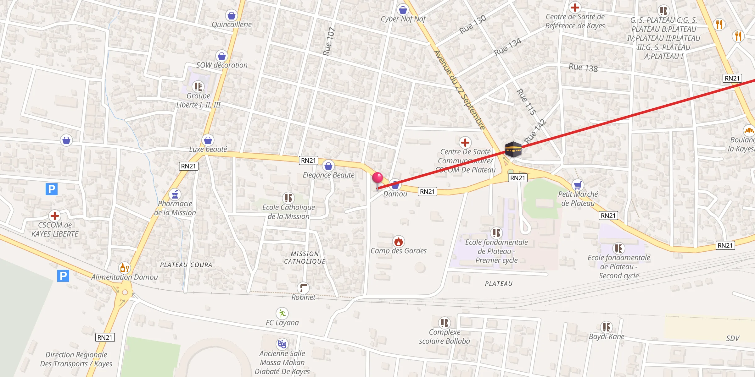 Carte de localisation : Mosquée