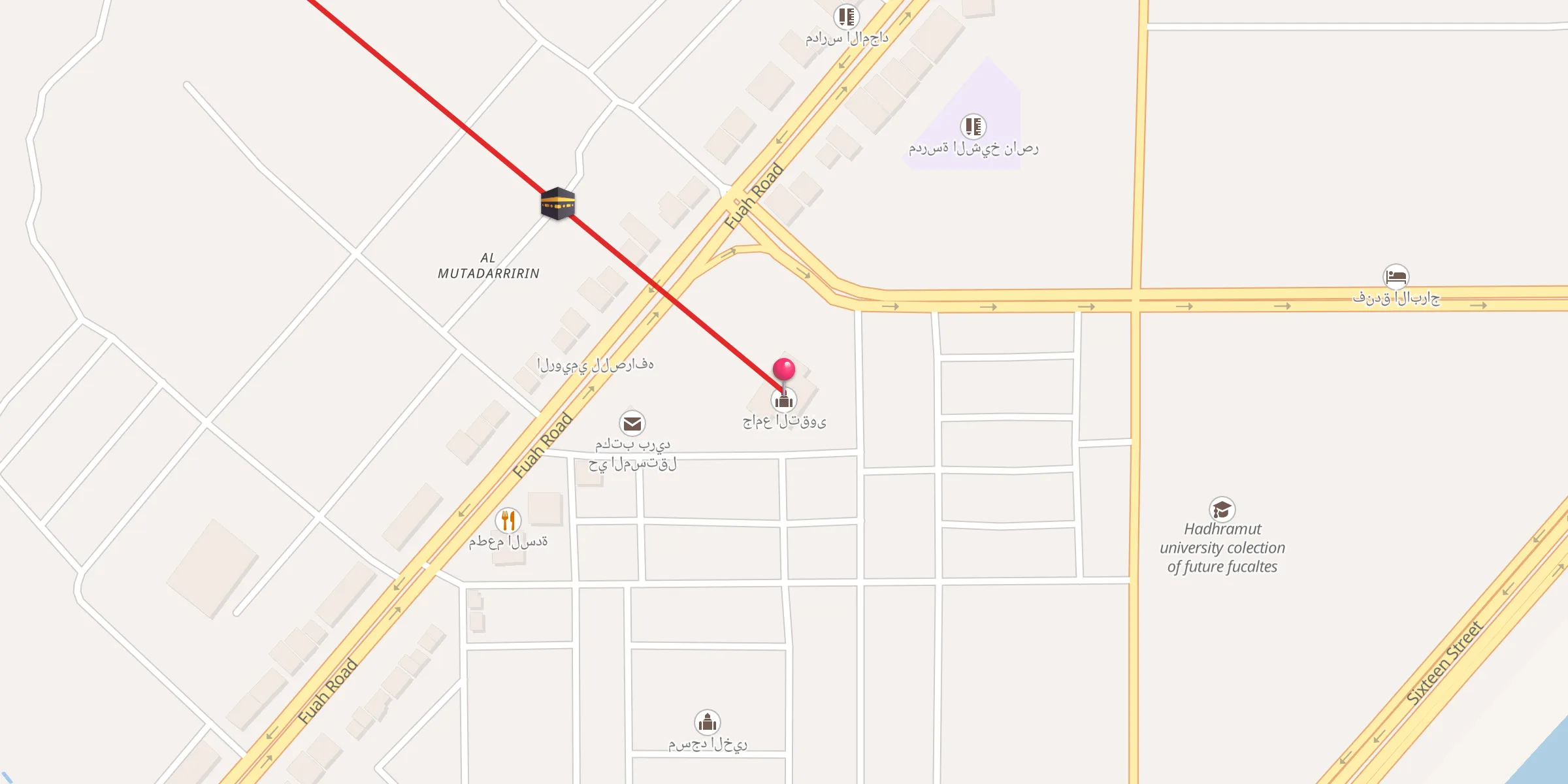 Carte de localisation : جامع التقوى